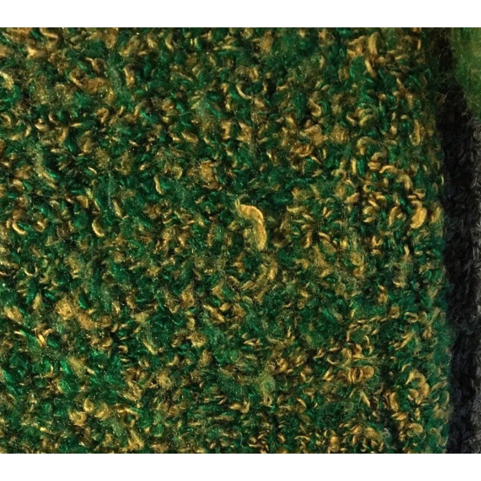 Vintage Vtg 70s Speckled Knit Cardigan Sweater M AOP Kurt Cobain Grunge Yellow Green Fuzzy 80s Size M / US 6-8 / IT 42-44 - 4 Thumbnail