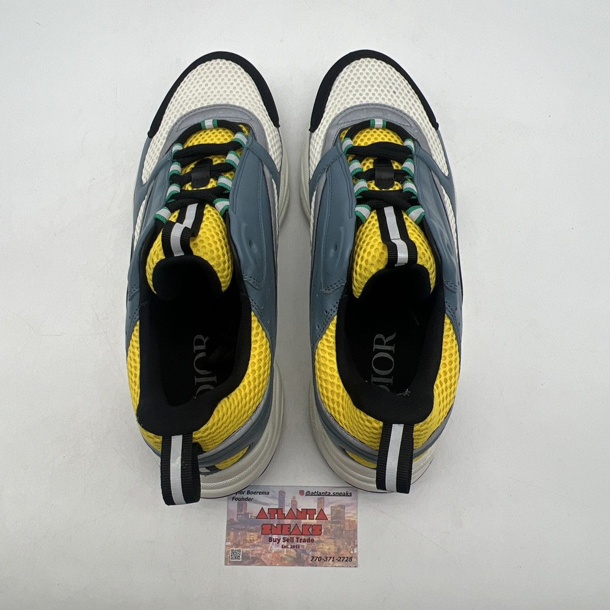 Dior Dior B22 Reflective Sneaker White Yellow Size US 10 / EU 43 - 6 Thumbnail