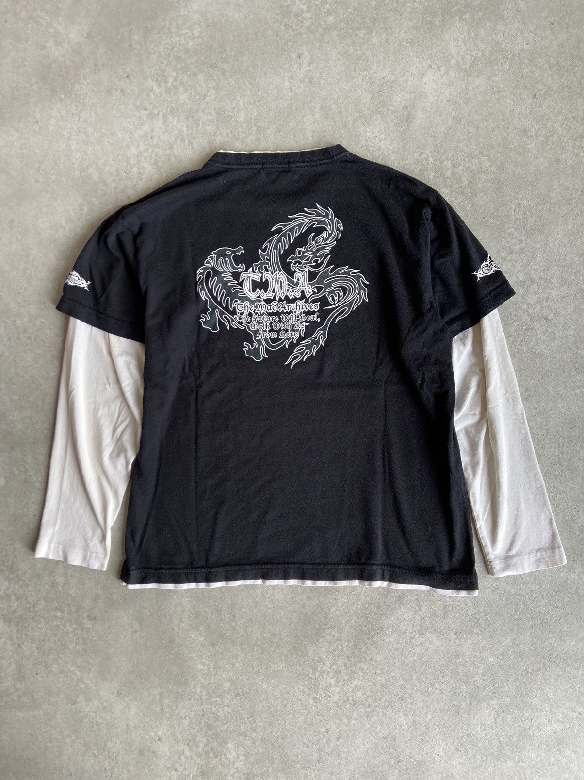 If Six Was Nine × Japanese Brand × Le Grande Bleu (L.G.B.) Y2k MIND GAMES THE MAD DOUBLE LAYER LONGSLEEVE Size US L / EU 52-54 / 3 - 10 Thumbnail