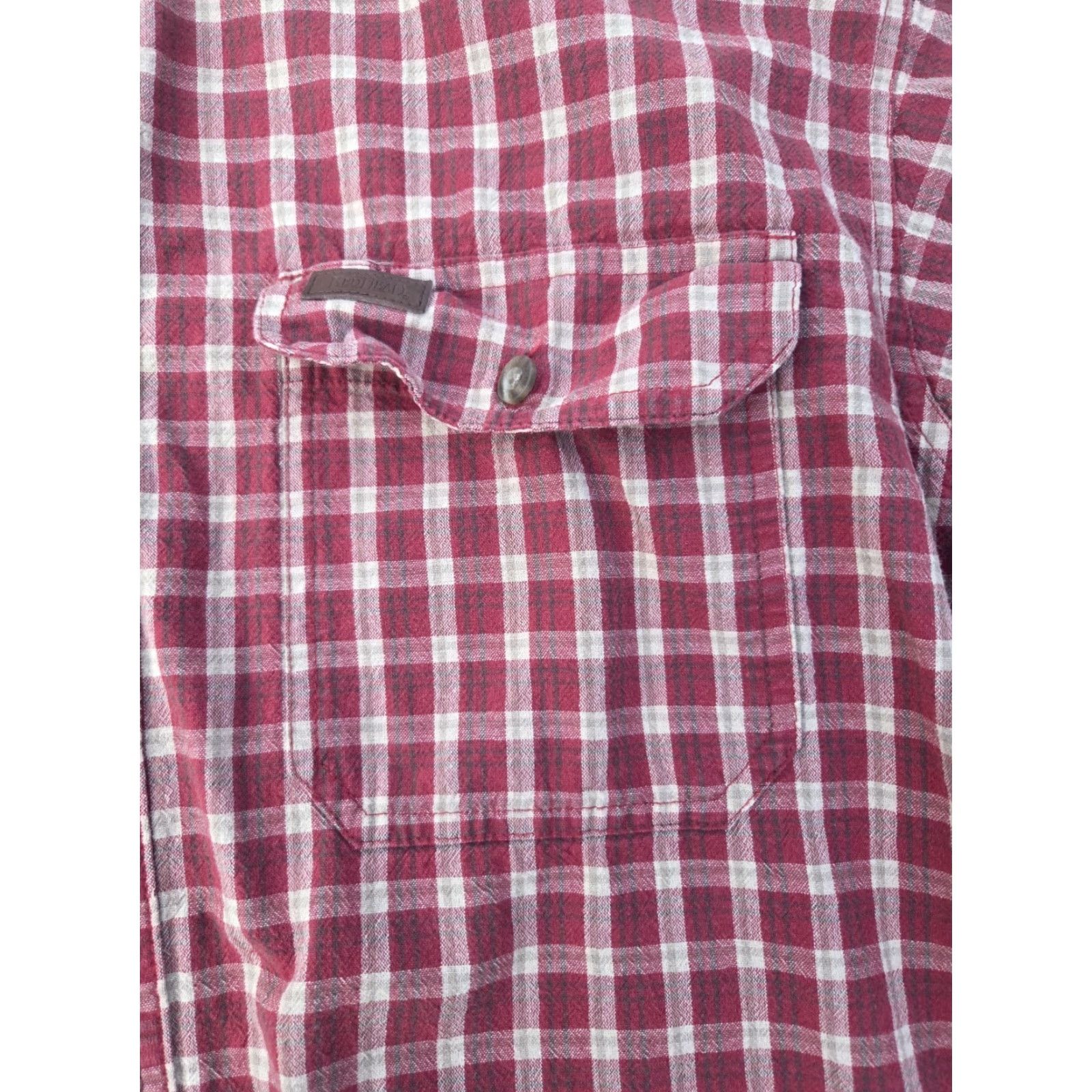 Vintage VINTAGE RedHead Button-Down Shirt Mens XL Short Sleeve Red Plaid Pockets READ Size US XL / EU 56 / 4 - 2 Thumbnail