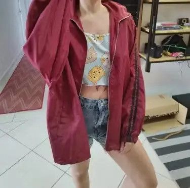 image of Bf Style Chic Harajuku Sun-Proof Jacket in Red, Women's (Size 2XL)