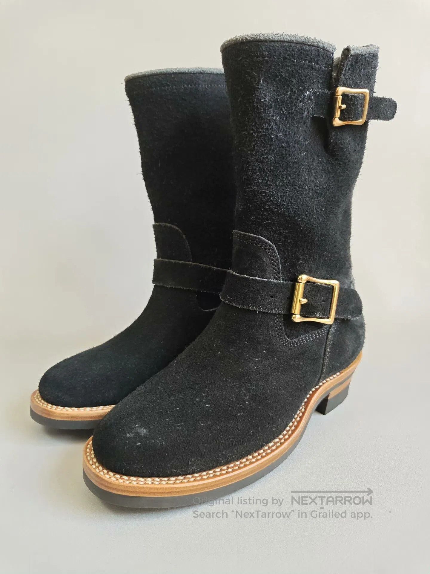 Left Hand Master Zuo Handmade Black Engineer Boots. Size US 7 / EU 40 - 3 Thumbnail
