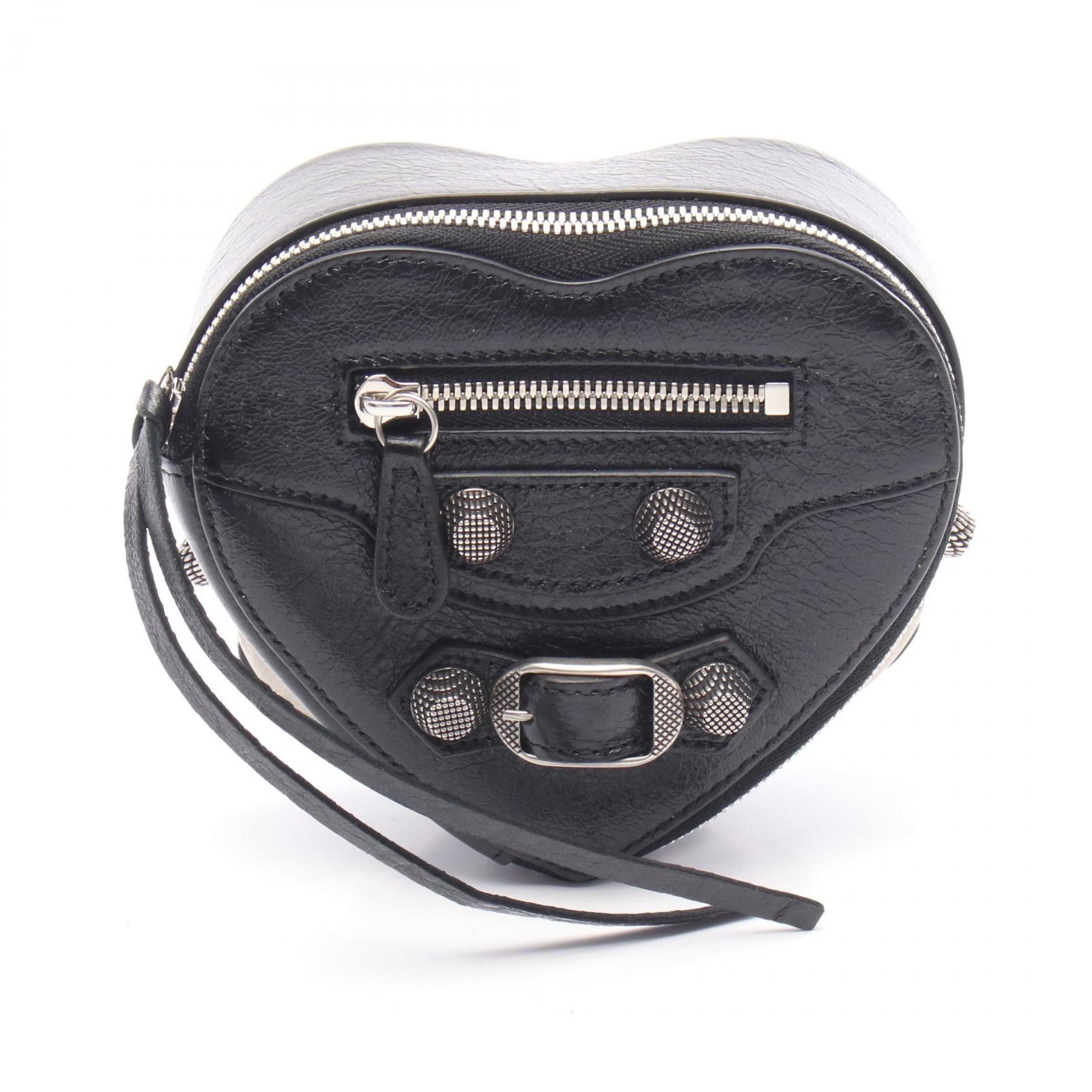 Balenciaga Balenciaga Balenciaga LE CAGOLE HEART Leather Pouch Leather Vanity Bag 7716741VG9Y1000 DUTY FREE for USA Size ONE SIZE - 1 Thumbnail