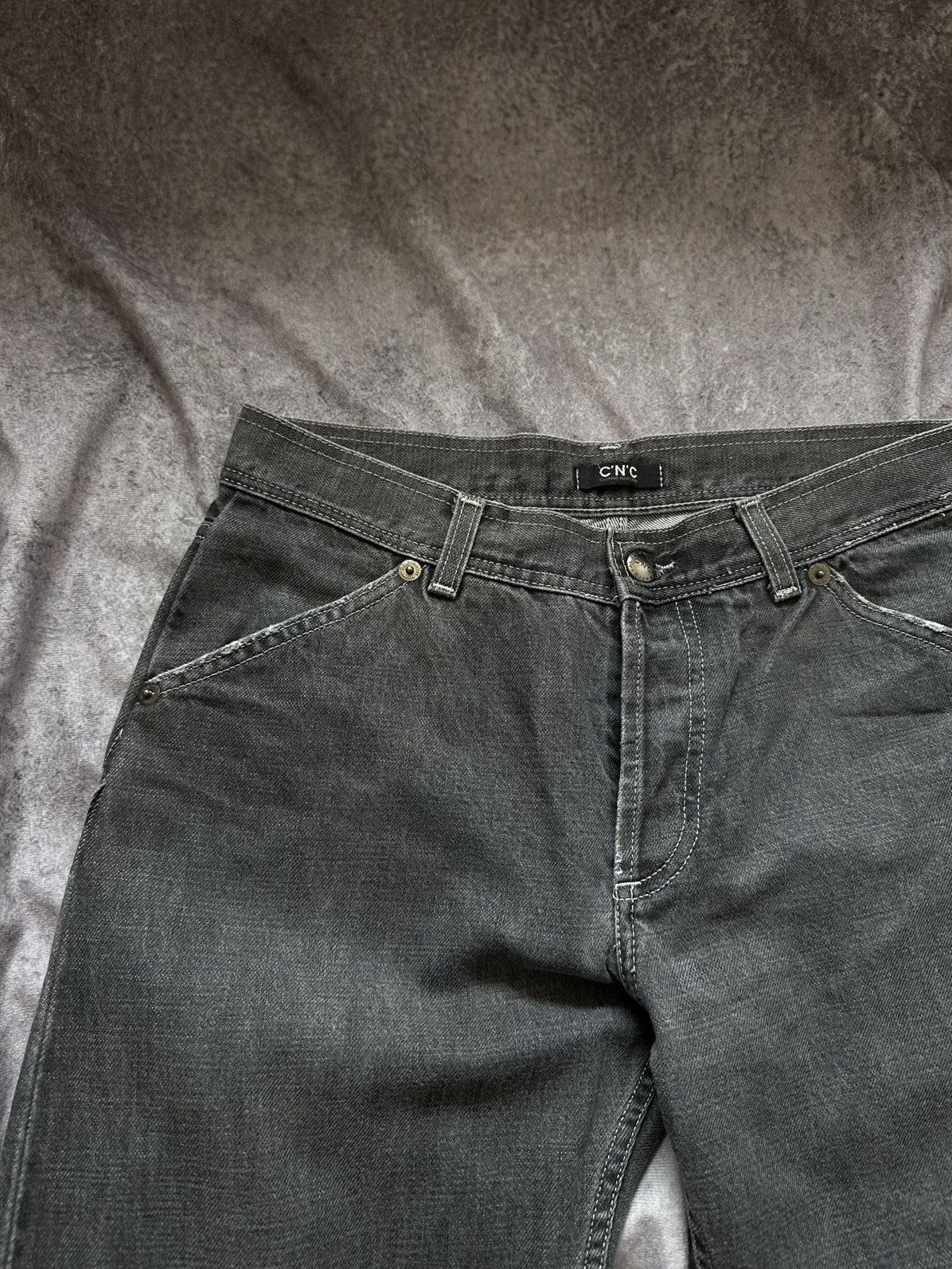 Costume National C'N'C Costume National Gray Constracted Straight Leg Jeans Size US 30 / EU 46 - 11 Thumbnail