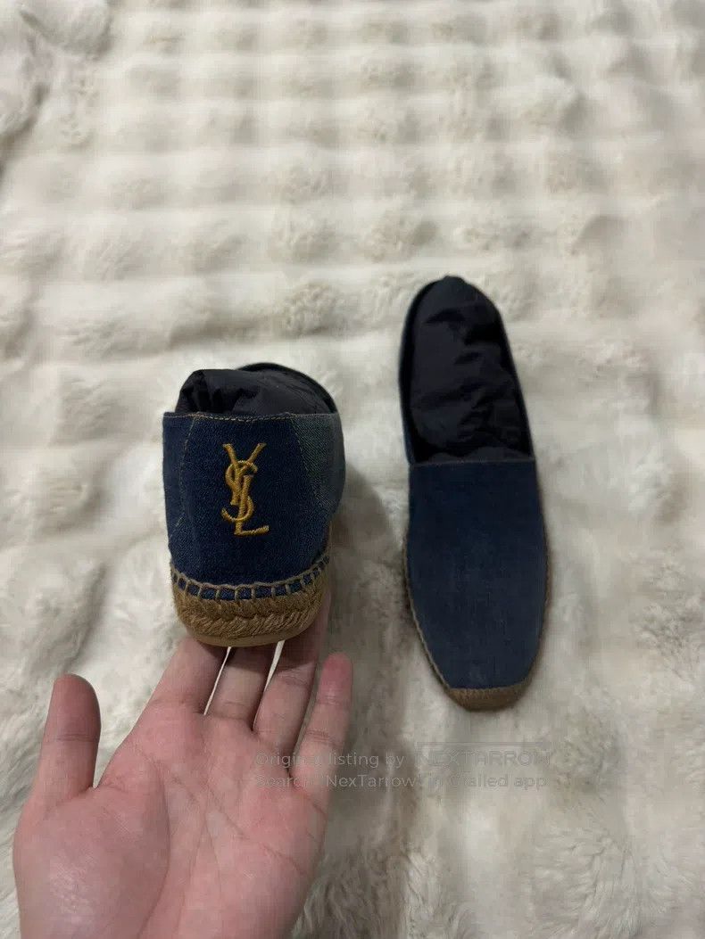 Saint Laurent Paris Saint Laurent Paris Gold Logo Fisherman Shoes Size US 12 / EU 45 - 1 Thumbnail