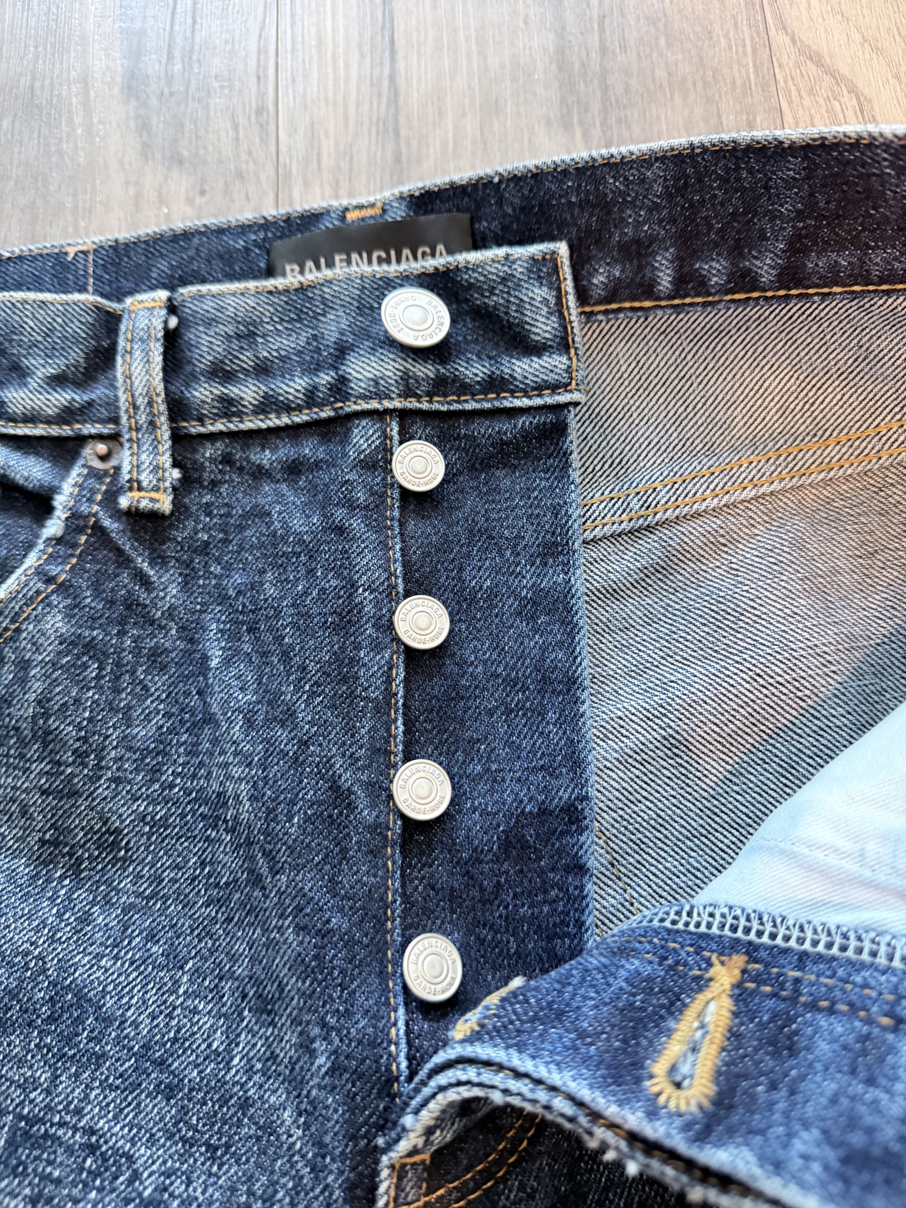 Balenciaga Balenciaga Made in Japan Heavyweight Garde-Robe Denim Jeans Size US 30 / EU 46 - 4 Thumbnail
