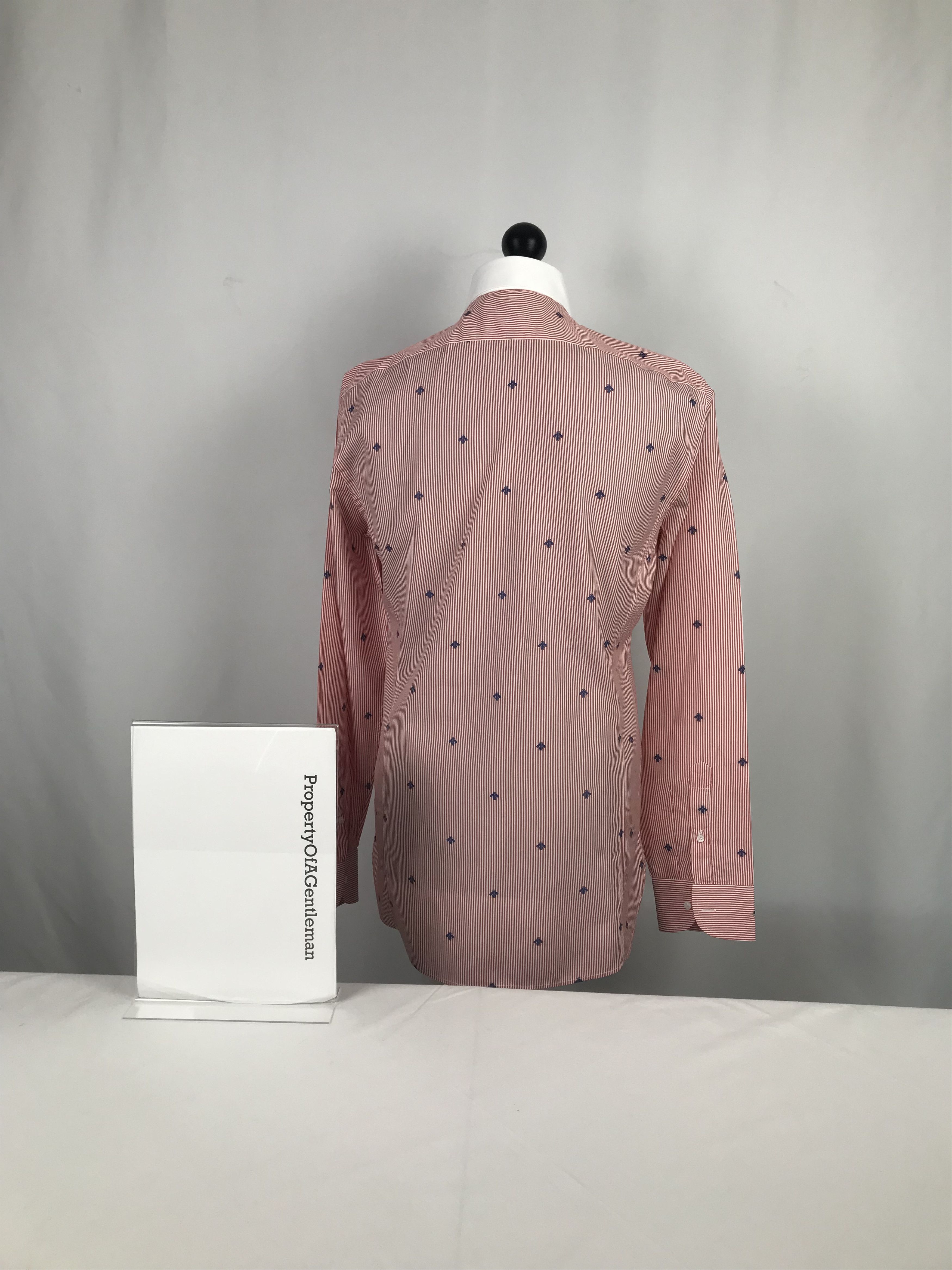 Gucci Gucci Bee Red & White Stripe Soft Shirt Size US L / EU 52-54 / 3 - 5 Thumbnail