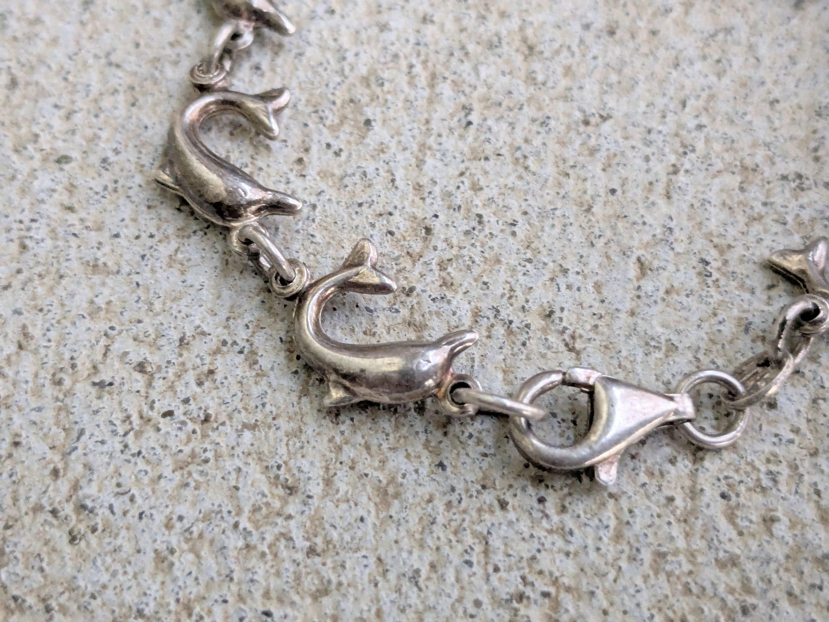 Jewelry × Vintage Vintage Sterling Silver Bracelet Dolphin 7.25" Animal Y2K Size ONE SIZE - 3 Thumbnail