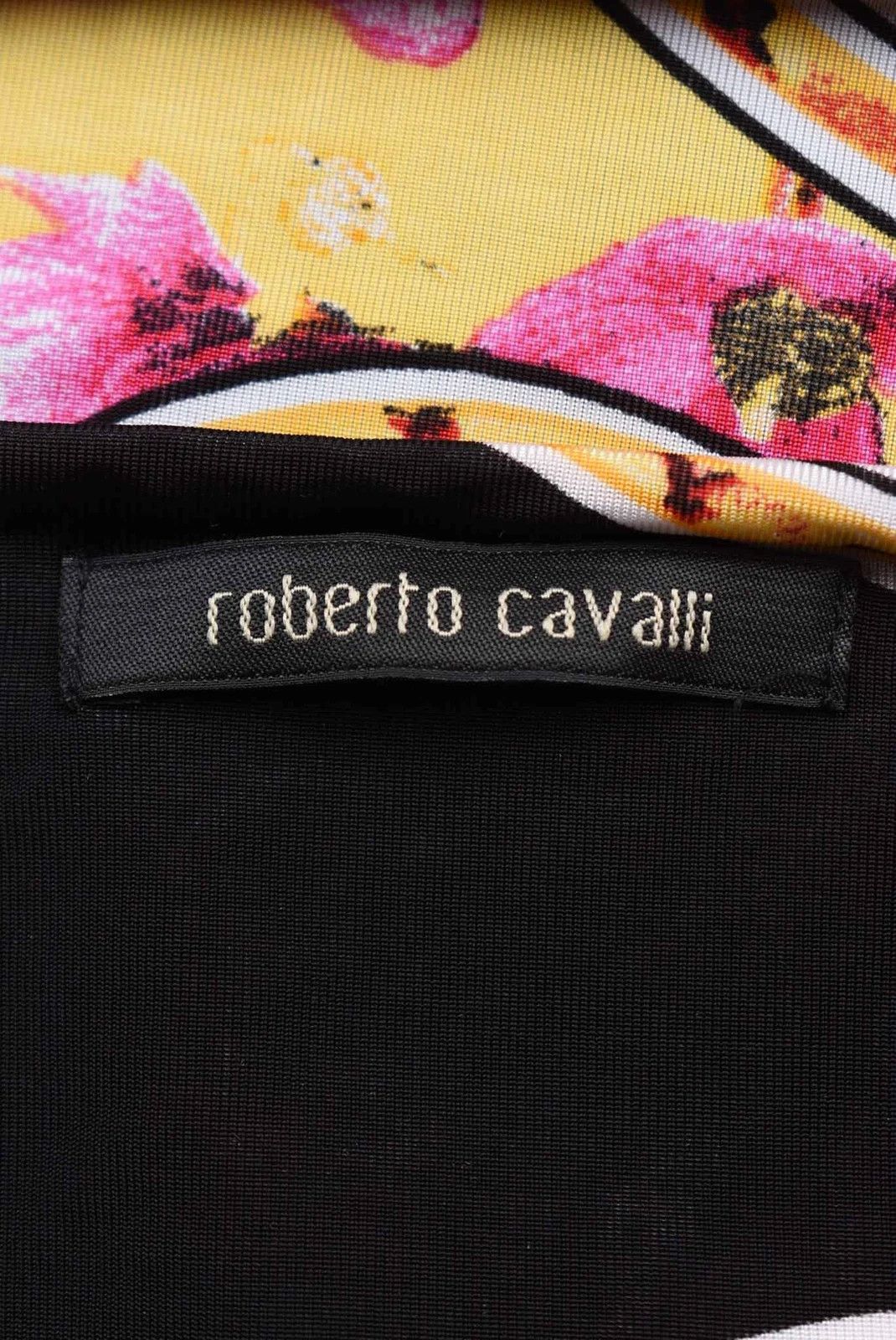Roberto Cavalli Women's Roberto Cavalli Vintage Floral Abstract Midi Dress Size M / US 6-8 / IT 42-44 - 3 Thumbnail