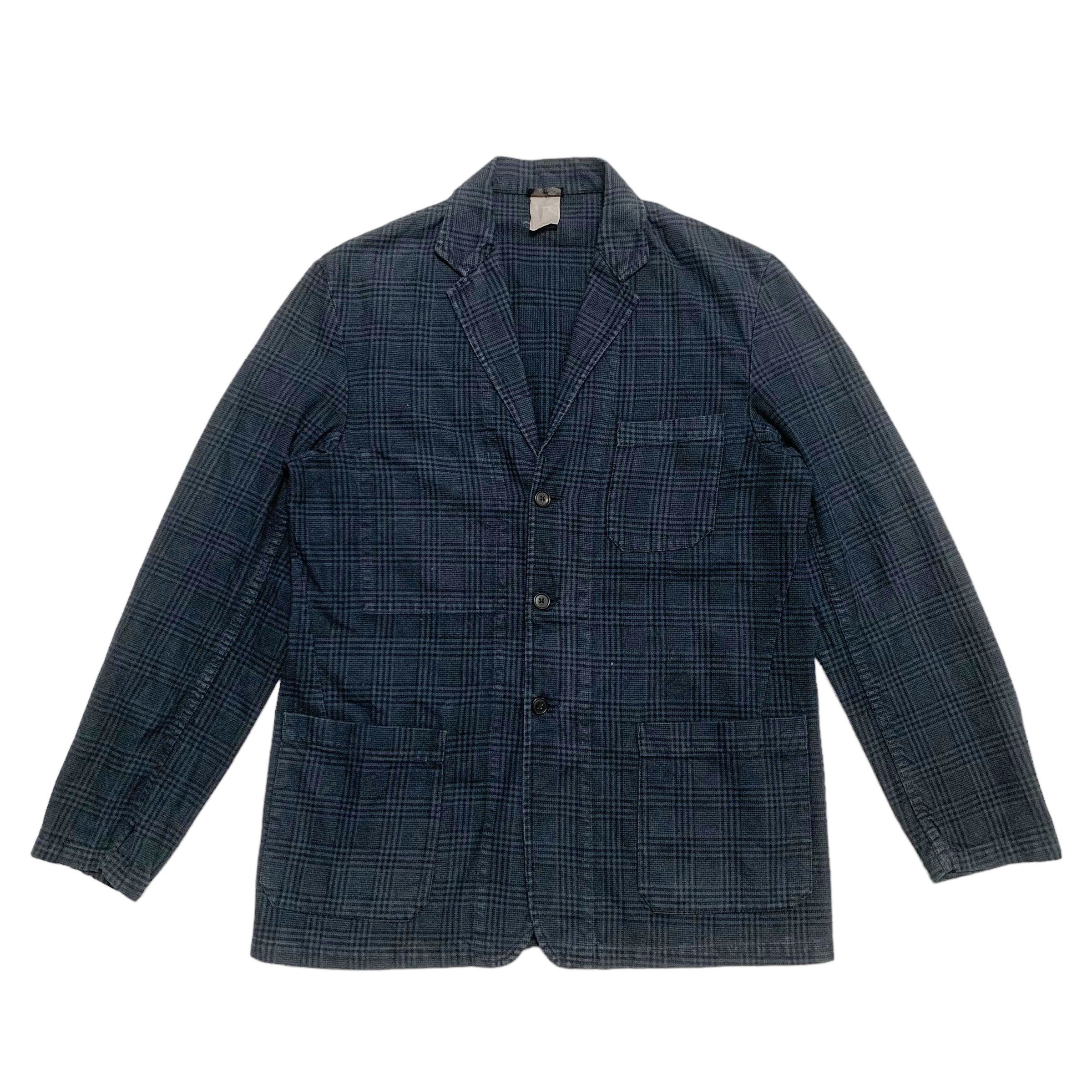 image of Vintage Vetra Checkered Tartan Casual Jacket in Blue, Men's (Size Medium)
