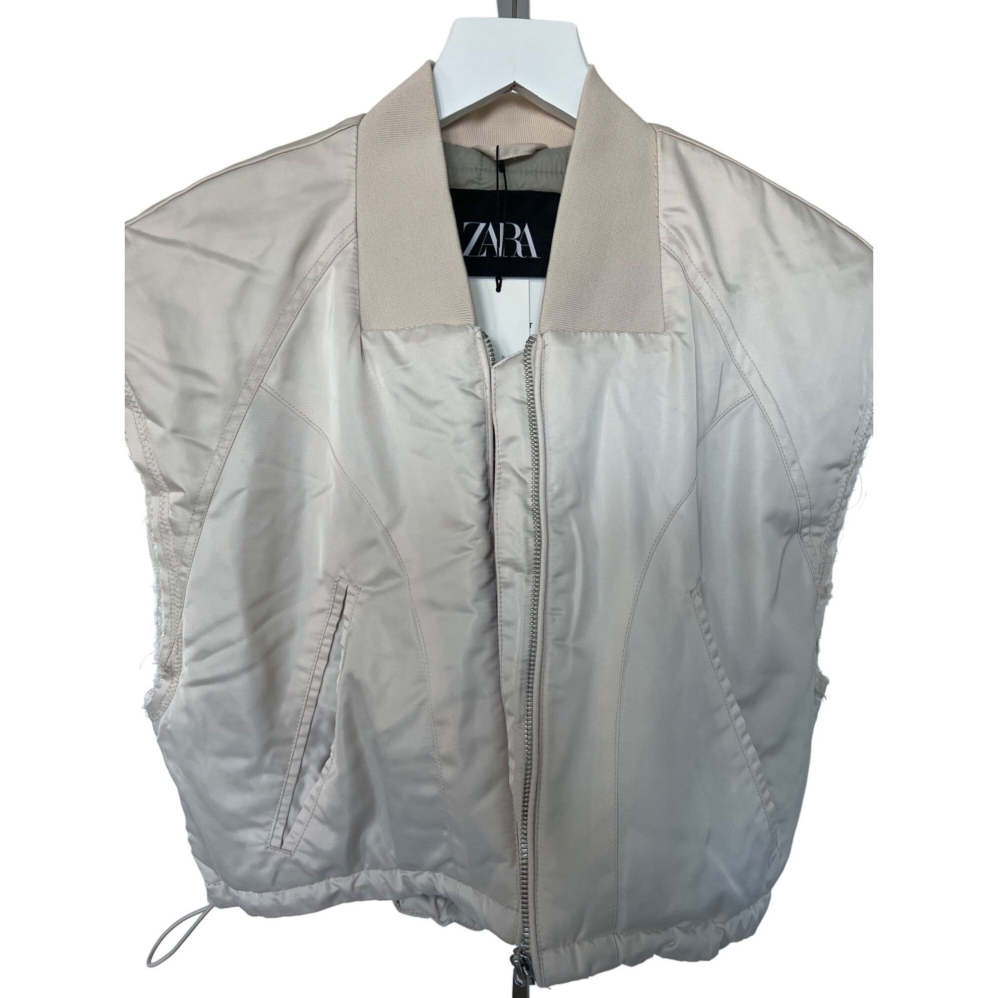 Zara Zara Water-Repellent Satin Sheen Vest Size XS / US 0-2 / IT 36-38 - 3 Thumbnail