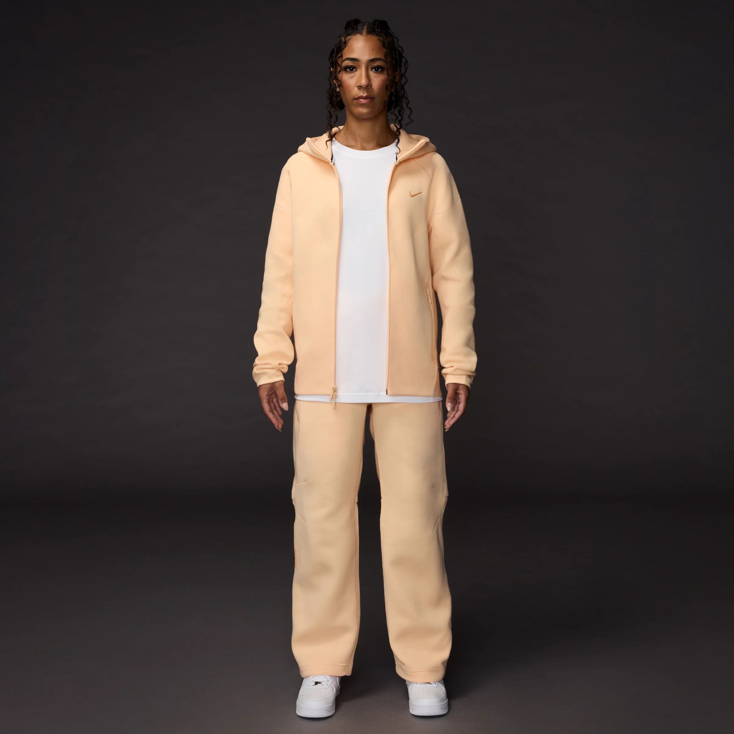 Drake Nike x NOCTA Tech Fleece Full Zip Hoodie Ice Peach Size US XXL / EU 58 / 5 - 8 Thumbnail