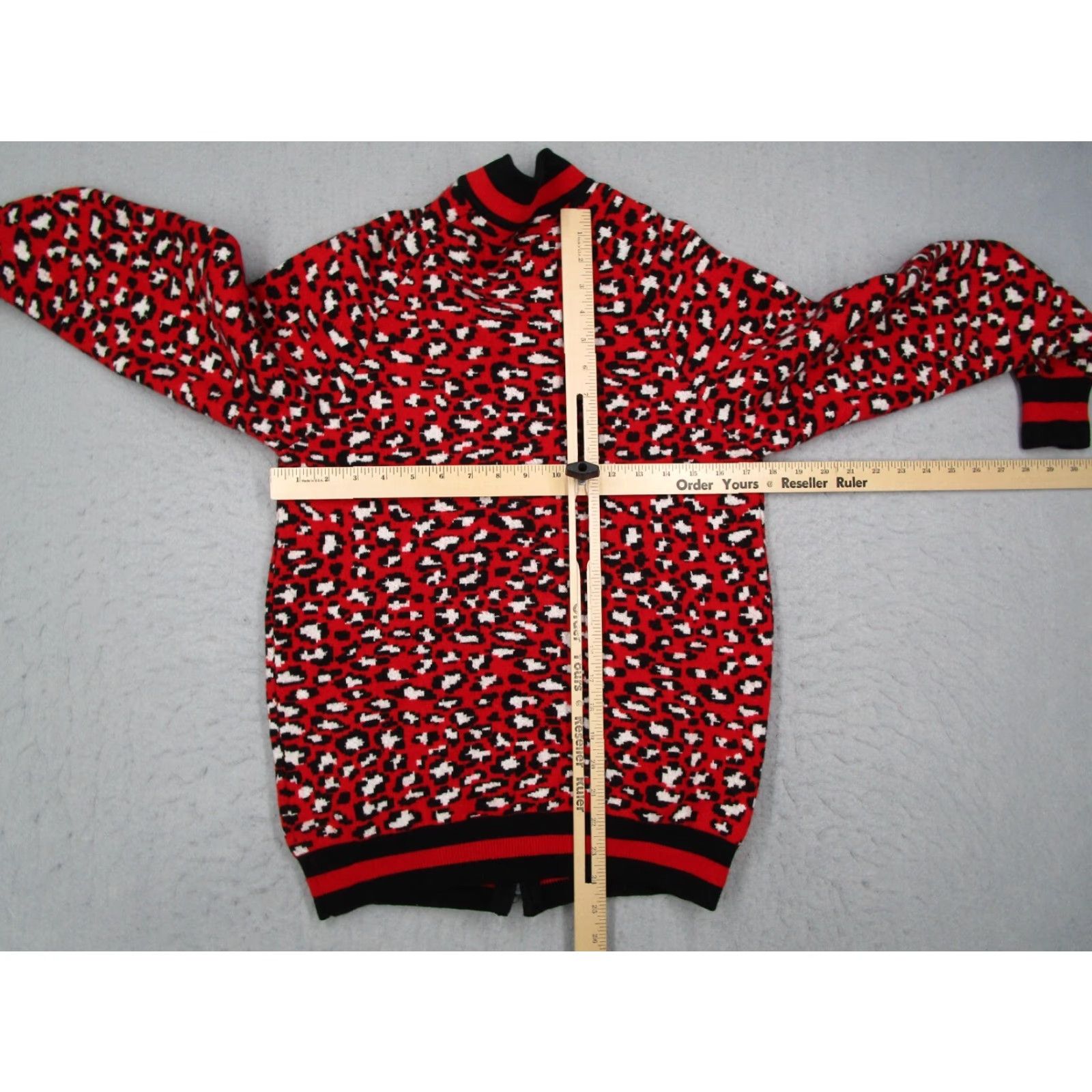 Robert Rodriguez Robert Rodriguez Sweater Women XS Red Constance Leopard Print Full Zip Size XS / US 0-2 / IT 36-38 - 5 Thumbnail