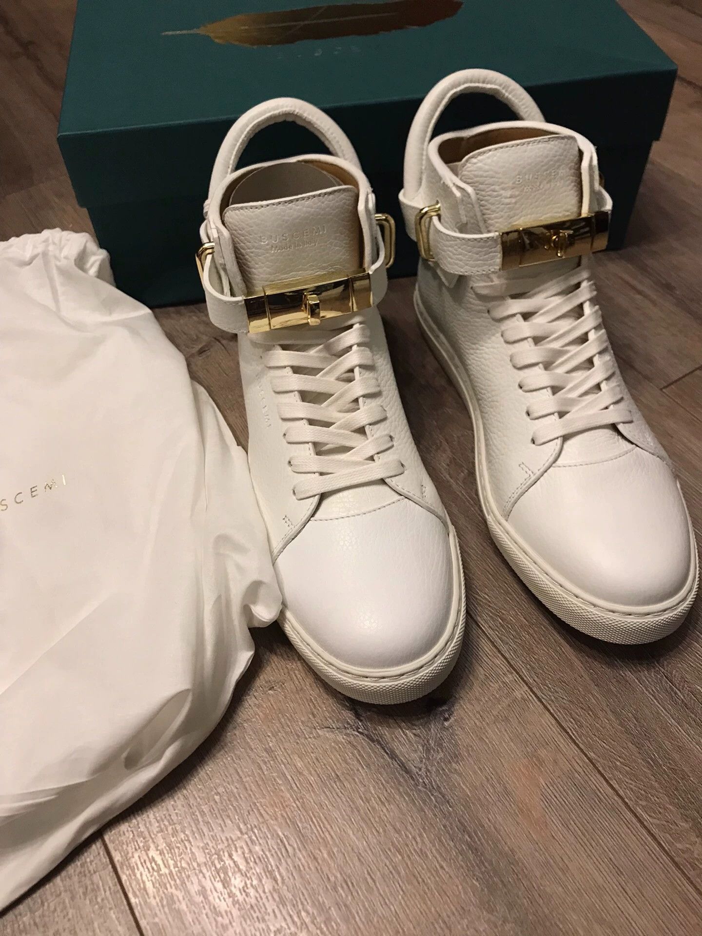 Buscemi Buscemi New 42 High-Top Leather Lock Casual Sneakers Size US 9 / EU 42 - 1 Thumbnail