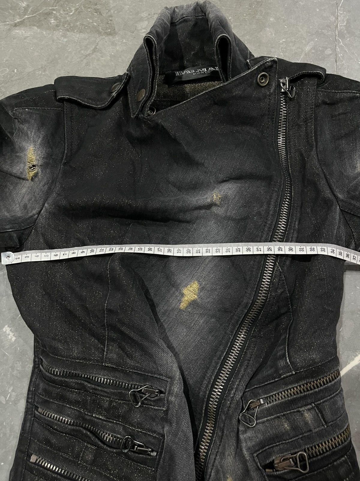 Balmain BALMAIN DECARNIN SS/ 2010 denim biker jacket Size XS / US 0-2 / IT 36-38 - 15 Thumbnail