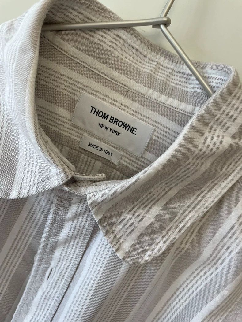 Thom Browne Thom Browne size2 Grey striped shirt Size US M / EU 48-50 / 2 - 3 Thumbnail