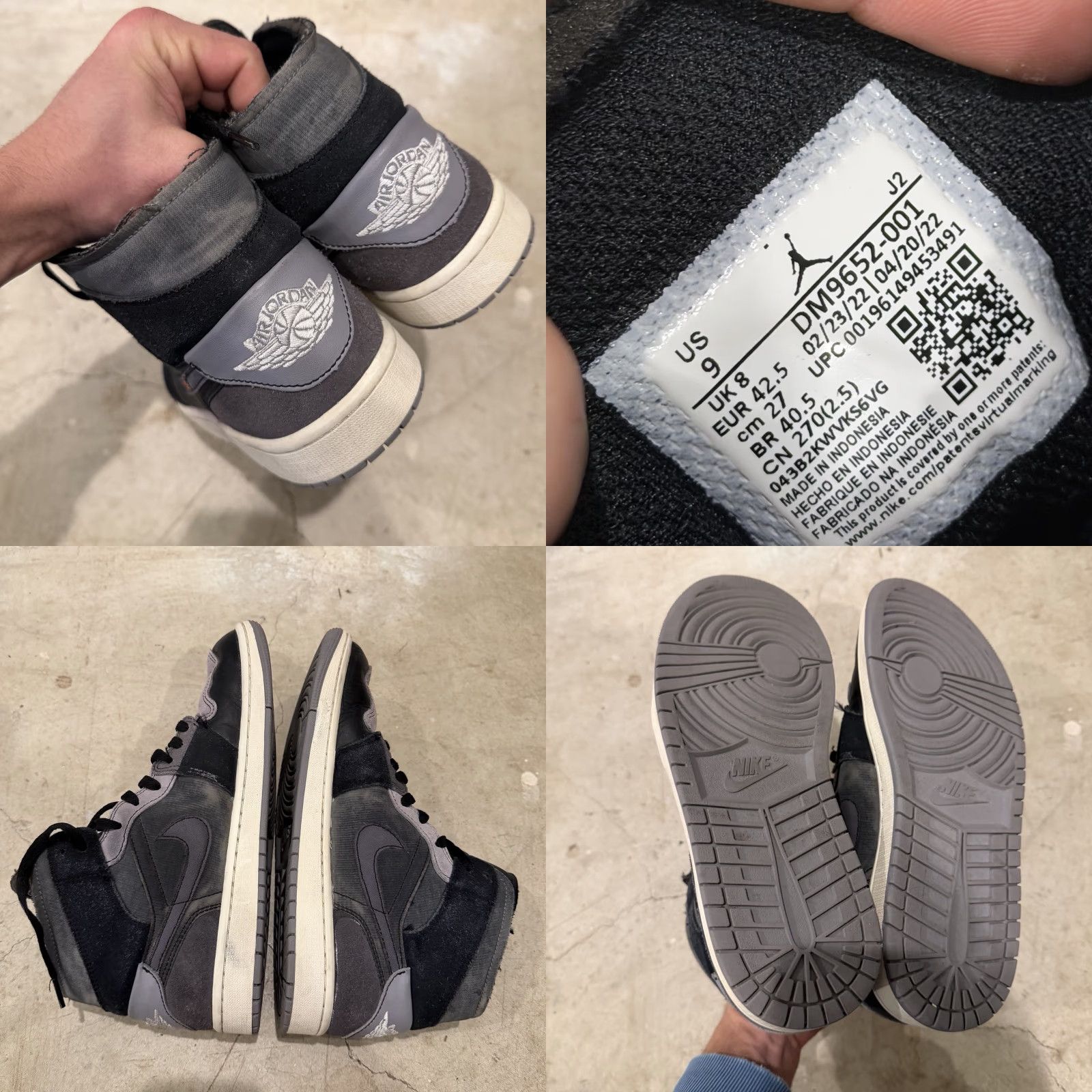 Jordan Brand Nike Air Jordan 1 Mid SE Craft ‘Inside Out’ Black Mens Size 9 Sneaker Casual 2022-05-10 0 Size US 9 / EU 42 - 8 Thumbnail