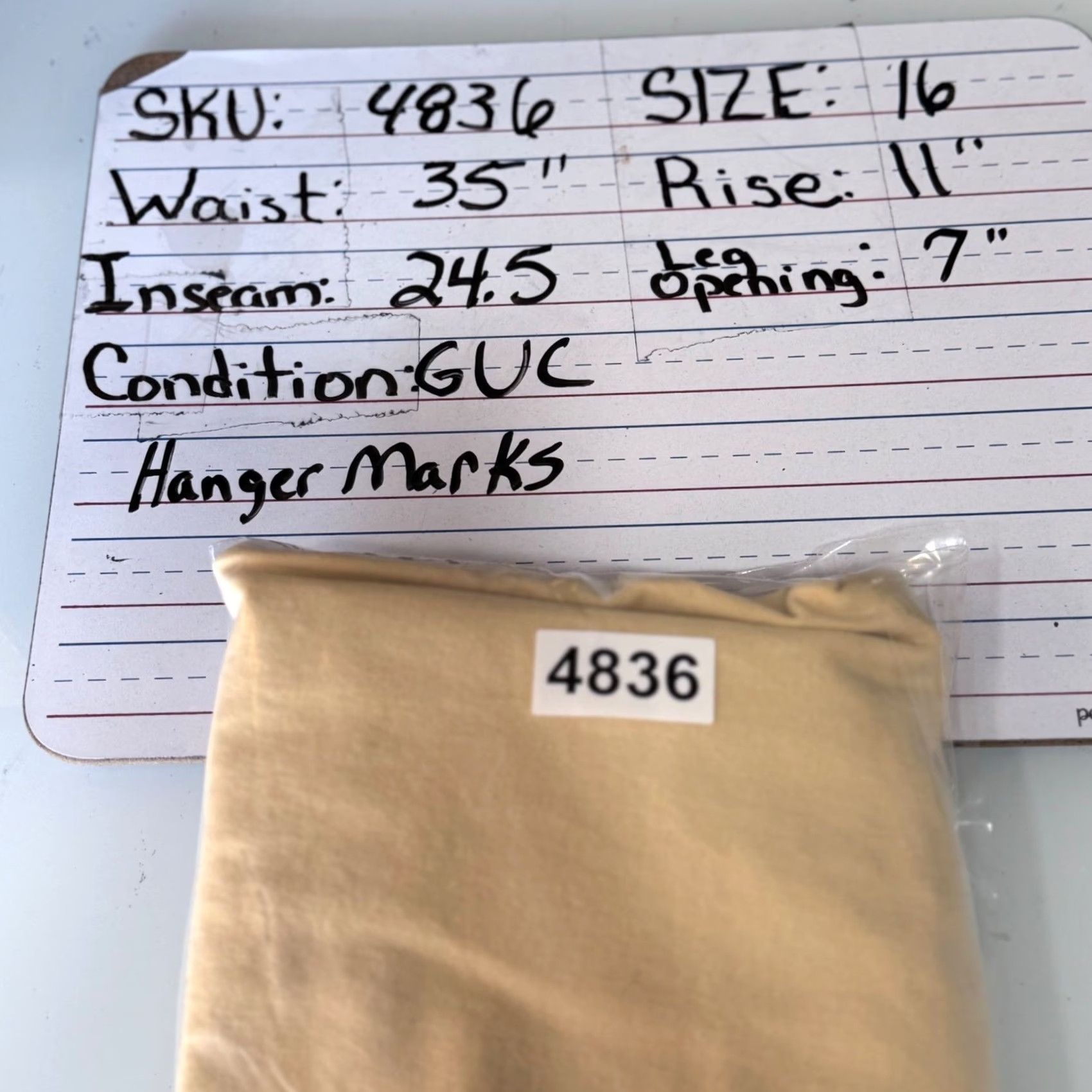 Old Navy Old Navy Pixie Skinny Ankle Pants High Rise 24.5in Inseam Beige Khaki 16W Plus Slim Pockets Work Casual Business Women Mens? Size 38" / US 16 / IT 52 - 8 Thumbnail