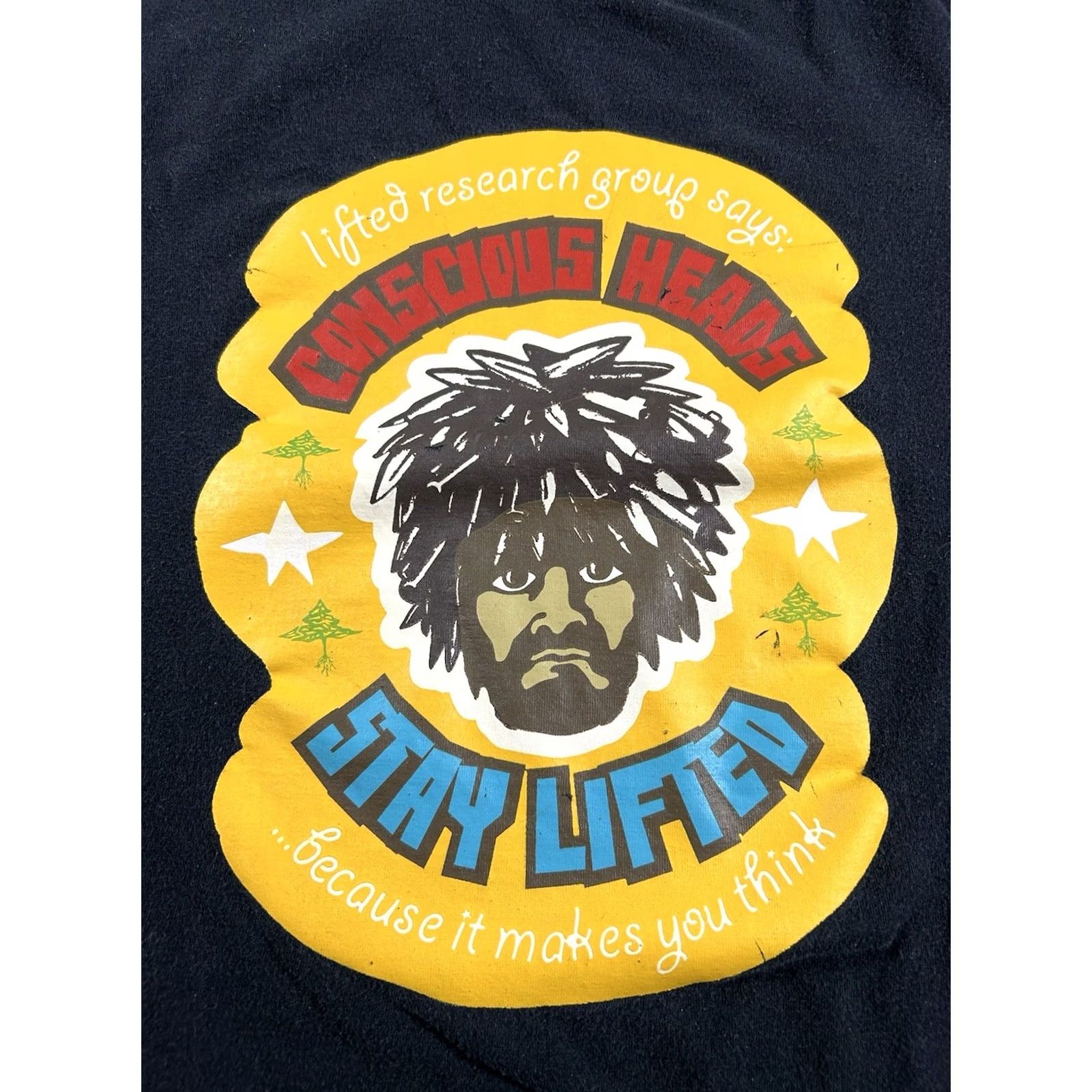 Vintage VINTAGE LRG T-Shirt Conscious Heads Stay Lifted Life Research Group Lrg Black 2000s Hip Hop Mens Size US L / EU 52-54 / 3 - 3 Thumbnail