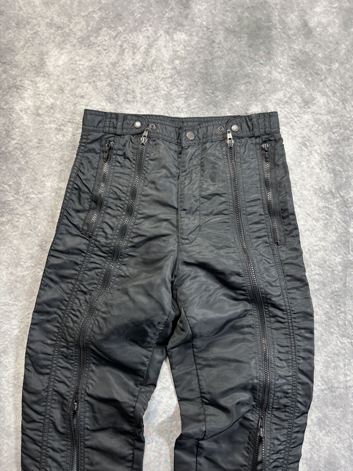 Bugle Boy × Vintage 1990s Bugle Boy Raver Pants Y2K Vintage Nylon Flight Zipper Size 29" - 3 Thumbnail