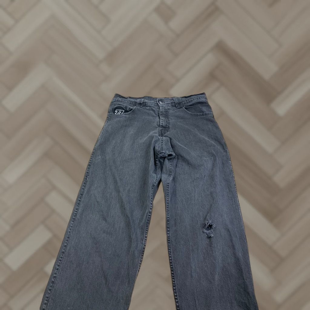 Denime 77 Denim Jeans Men M Black Faded Skate Baggy Loose Grunge 12857 Size US 31 - 1 Thumbnail