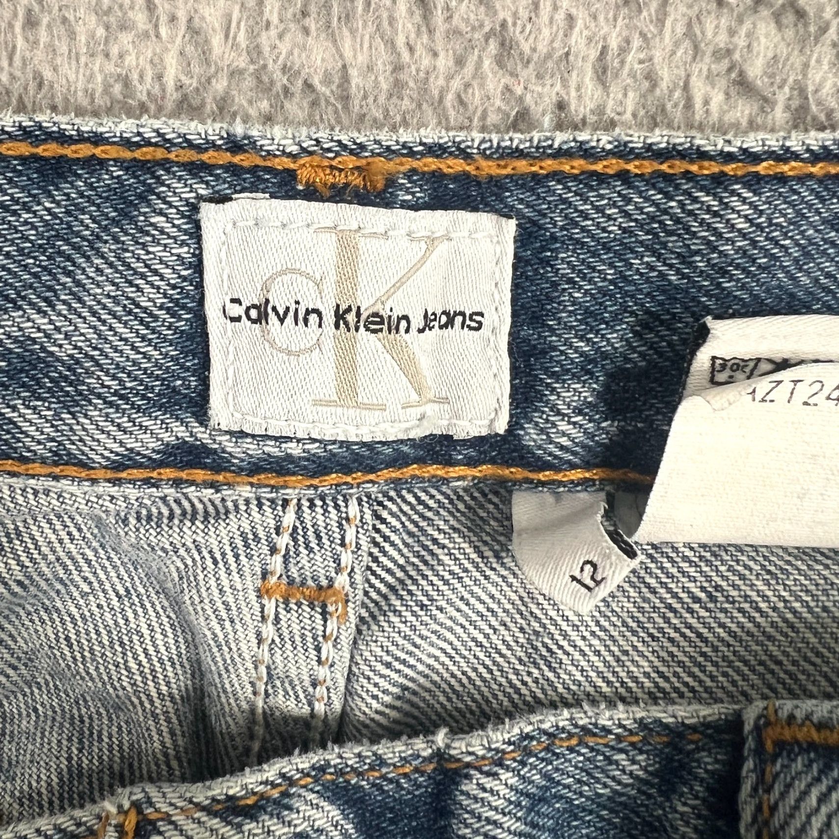 Calvin Klein Calvin Klein Jeans Women's 12 Easy Fit High Rise Straight Denim Pants Blue Stretch Size 34" / US 12 / IT 48 - 7 Thumbnail