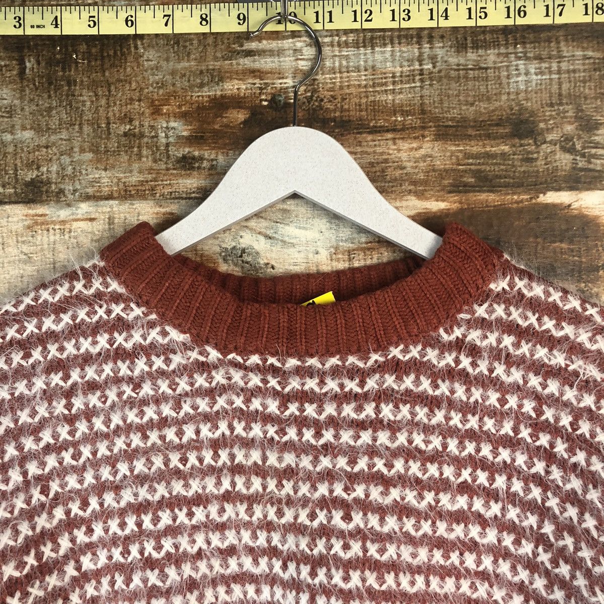 Homespun Knitwear DL Lips Red Mohair shaggy fur Knitwear #C322 Size S / US 4 / IT 40 - 4 Thumbnail