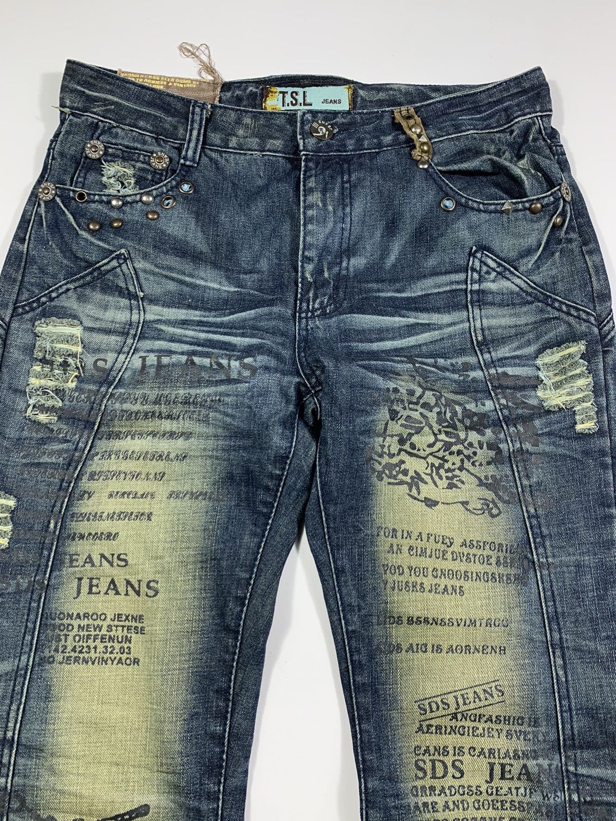 Isamu Katayama Backlash Sick Gothic Punk Denim Tsl Jeans Size US 32 / EU 48 - 4 Thumbnail