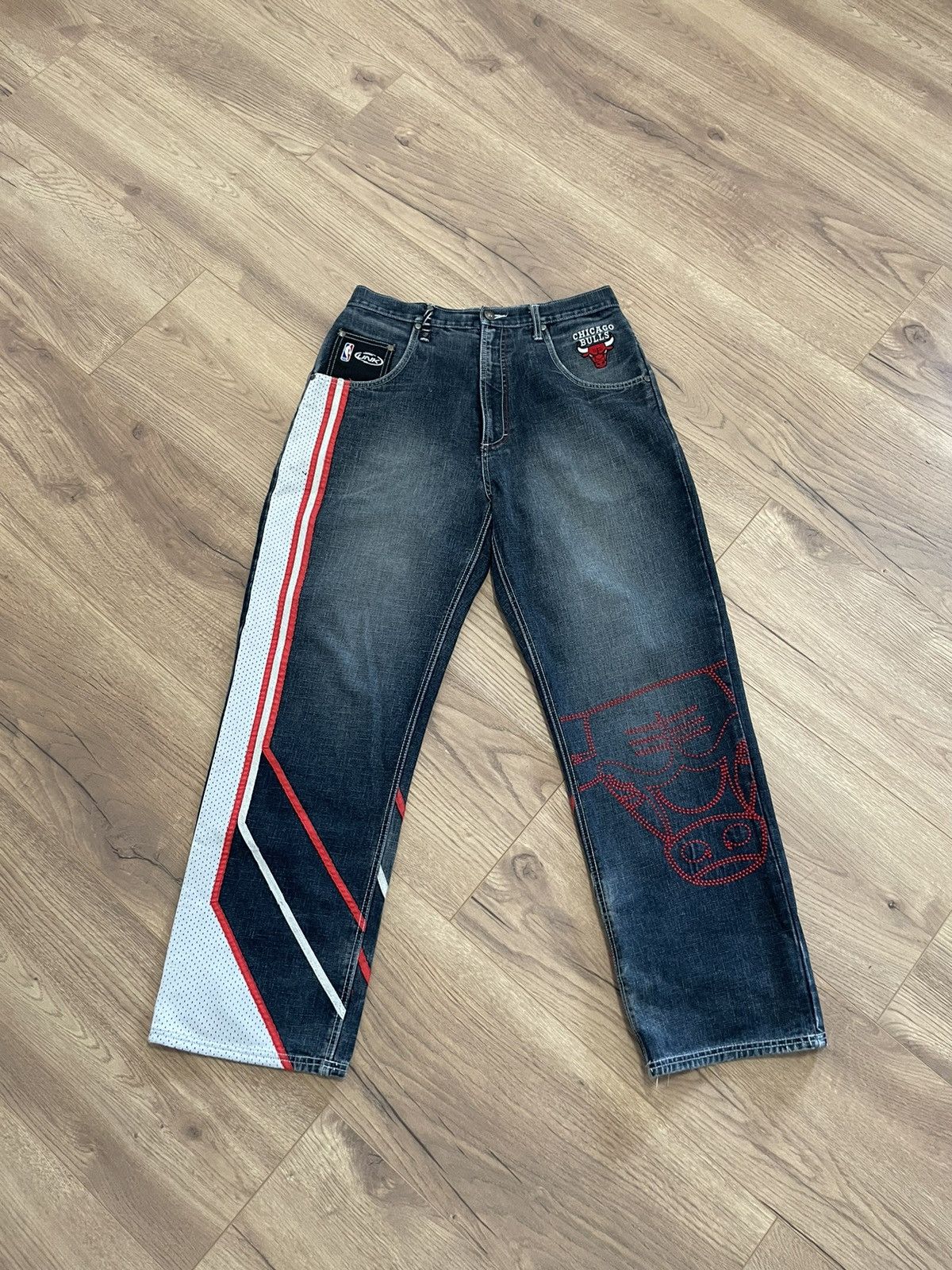 NBA × Vintage Chicago Bulls x NBA x UNK BAGGY PANTS 32 Size US 32 / EU 48 - 1 Thumbnail