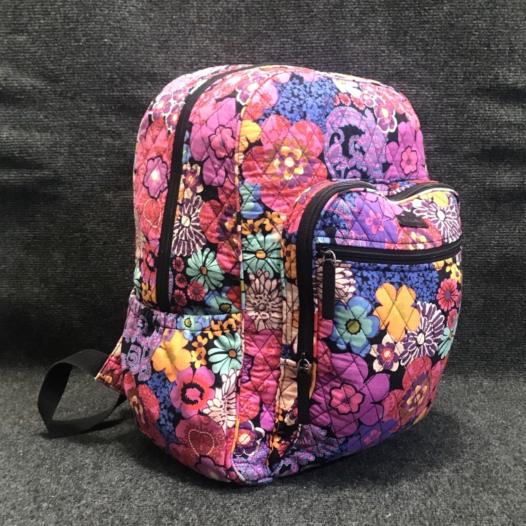 Vera Bradley Vera Bradley Campus Backpack Fiesta Floral Quilted Travel Bag 14314-G15 VBD17 Size ONE SIZE - 2 Thumbnail