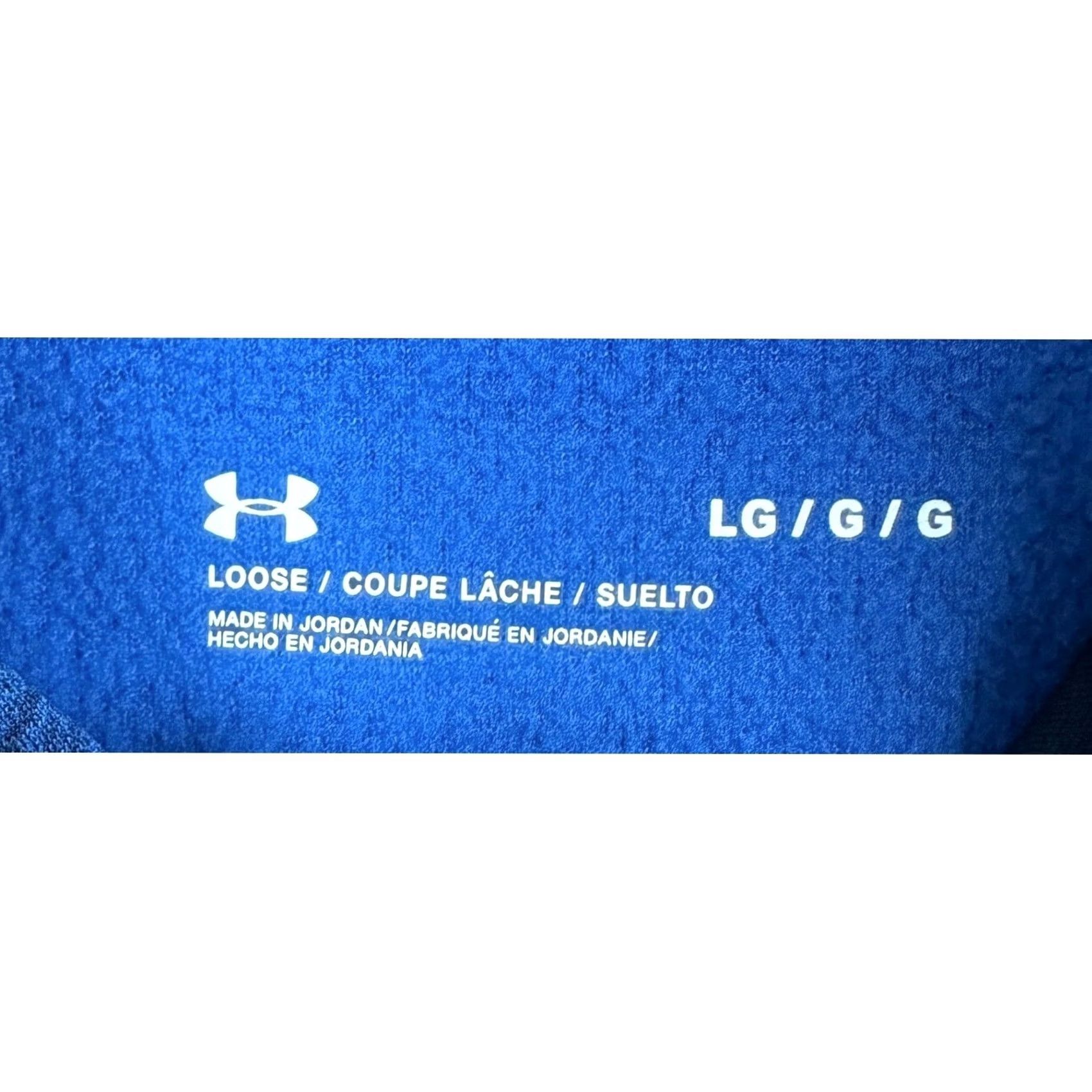 Under Armour Under Armour Hoodie Mens L Blue Space Dye Loose Fit Drawstring Hooded Pullover Sweatshirt Size US L / EU 52-54 / 3 - 4 Thumbnail