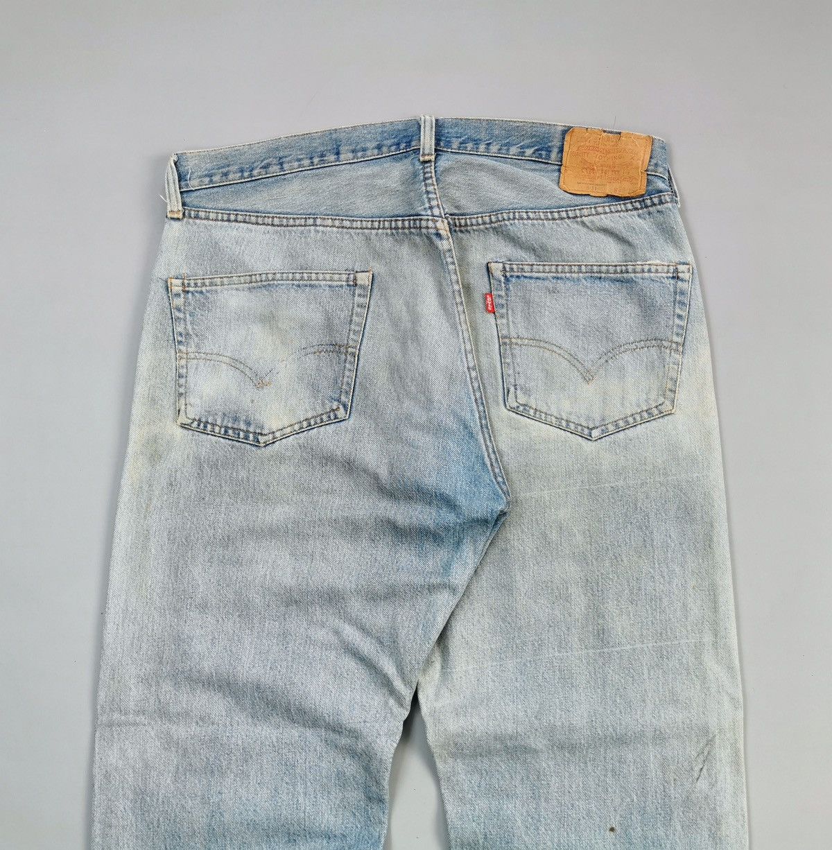 Levi's 80s Vintage Levis Selvedge Denim Patchwork Jeans Size US 36 / EU 52 - 18 Thumbnail