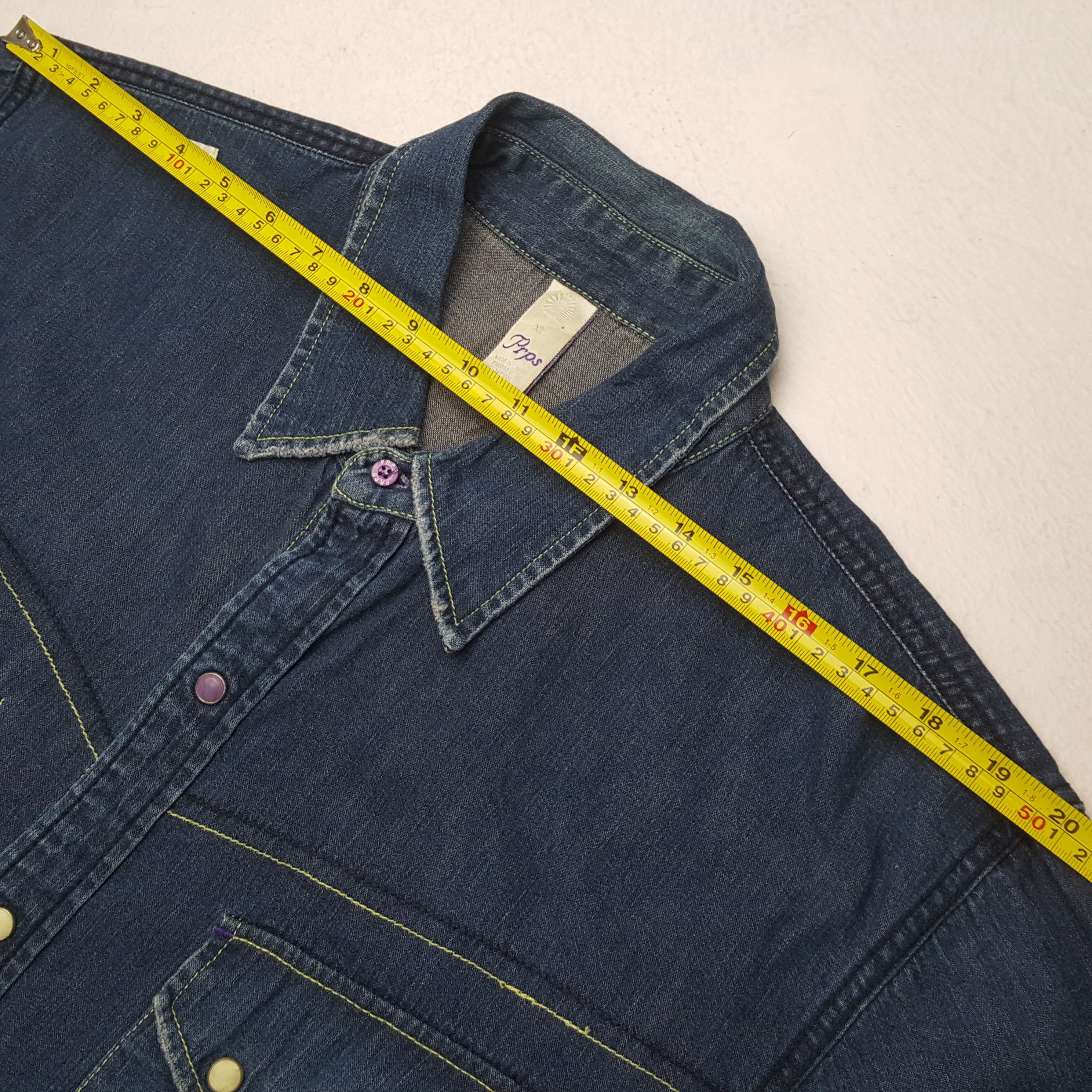 Prps Prps Fashion Style Double Pocket Denim Shirt RR8 Size US XL / EU 56 / 4 - 6 Thumbnail