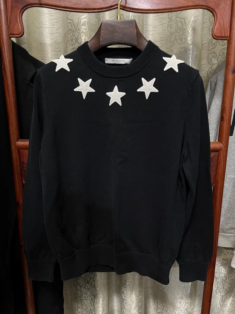 Givenchy Givenchy Givenchy Black Star Knit Sweatshirt-2506 Size US M / EU 48-50 / 2 - 2 Thumbnail