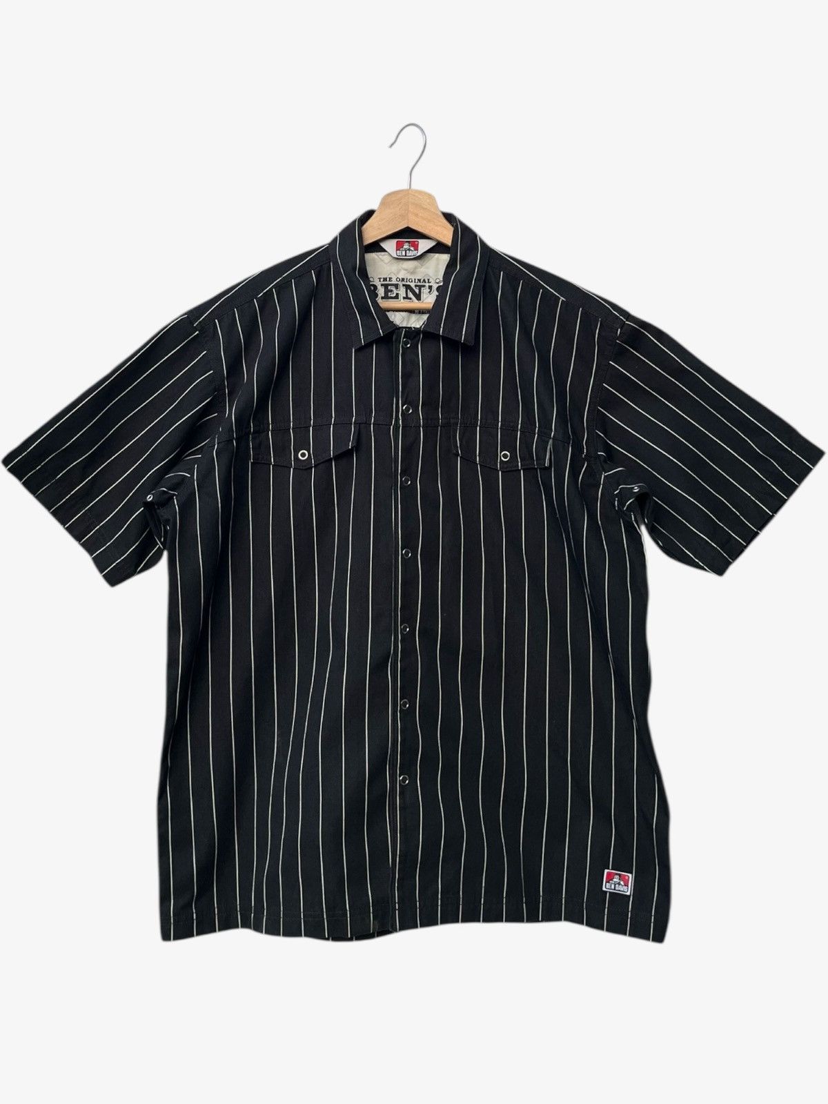 Ben Davis Ben Davis Short Sleeve Striped Work Shirt Size US L / EU 52-54 / 3 - 1 Thumbnail