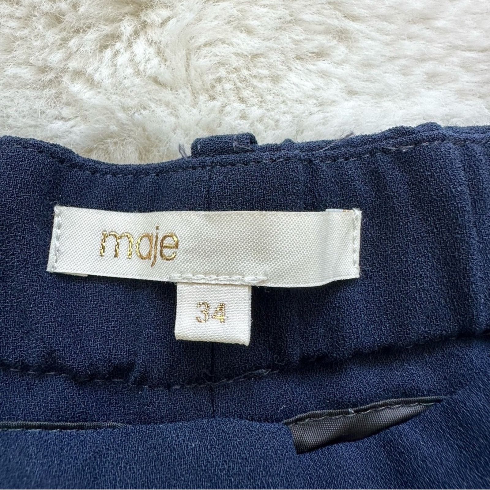 Maje MAJE women navy shorts size 34 EU Size 25" / US 0 / IT 36 - 4 Thumbnail