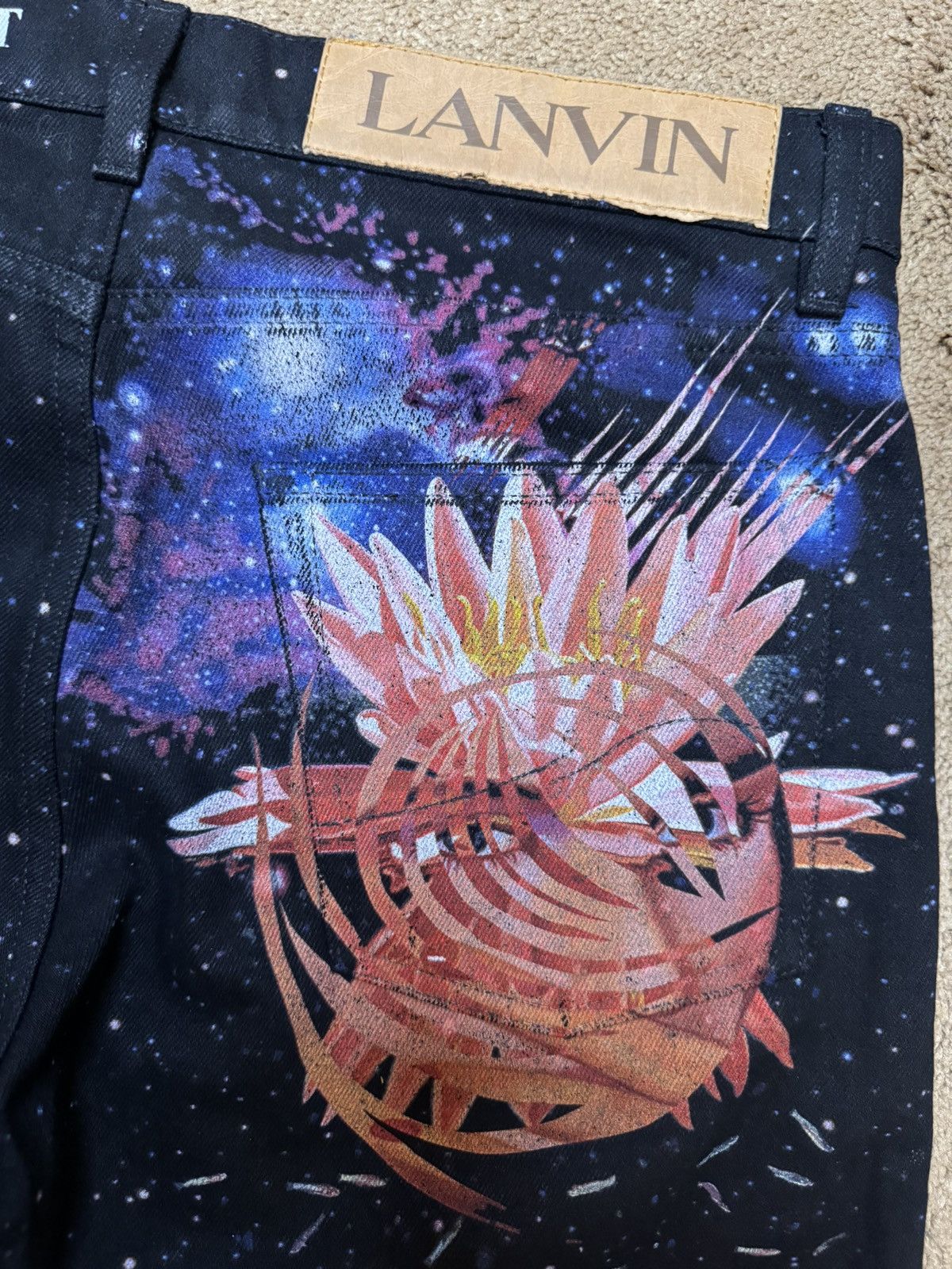 Lanvin LANVIN Galaxy-Print Straight Leg Jeans Size US 34 / EU 50 - 3 Thumbnail