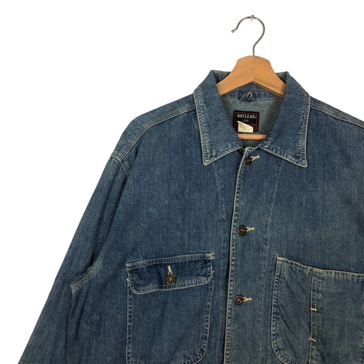 Japanese Brand 🔥90’s Bayleaf Issey Miyake Chore Denim Jacket Japan Size US M / EU 48-50 / 2 - 6 Thumbnail