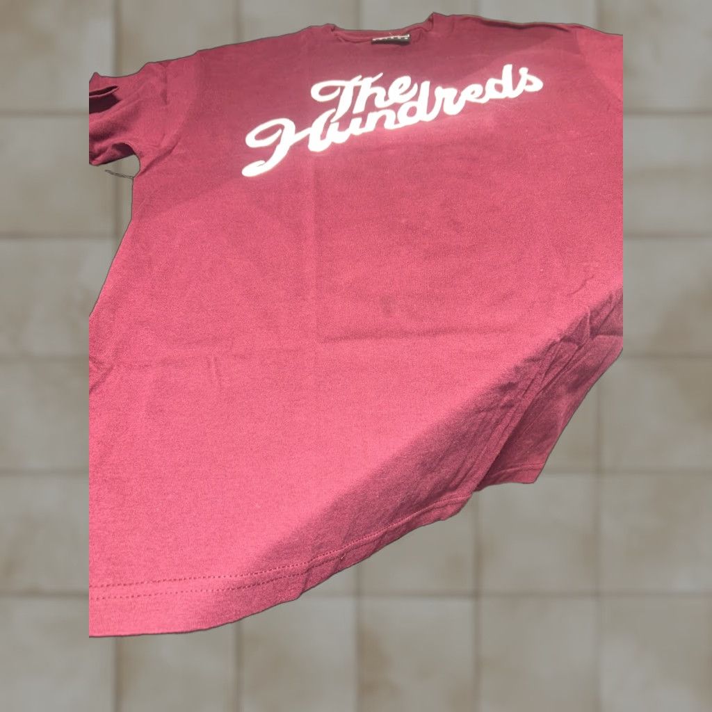 The Hundreds The Hundreds Burgundy Slant Print Logo Tee T-Shirt Men Small Red Logo Short Sleeve Crew Neck Regular Fit Size US S / EU 44-46 / 1 - 1 Thumbnail