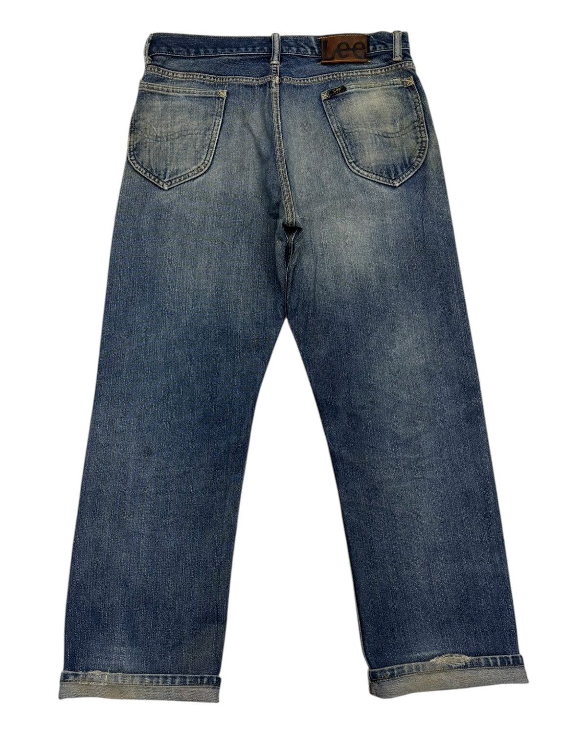 Lee 🔥VINTAGE LEE RIDERS HALF SELVEDGE DISTRESSED DENIM BAGGY Size US 33 - 2 Thumbnail
