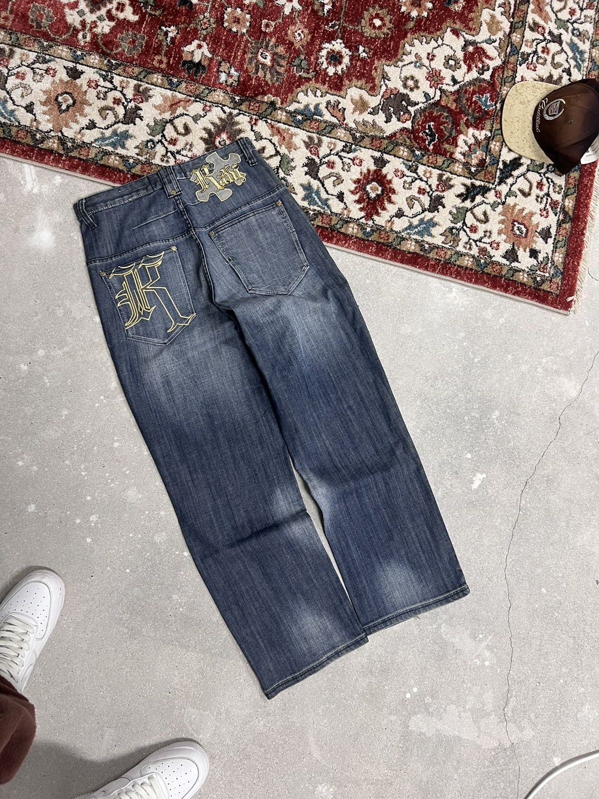 JNCO Vintage Karl Kani Jeans Baggy Fit Size US 28 / EU 44 - 5 Thumbnail