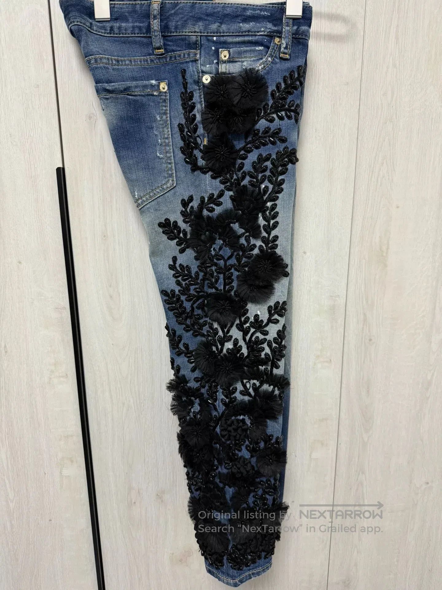 Dsquared2 DSQUARED2 Women’s Distressed Black Jeans. Size 39" - 3 Thumbnail