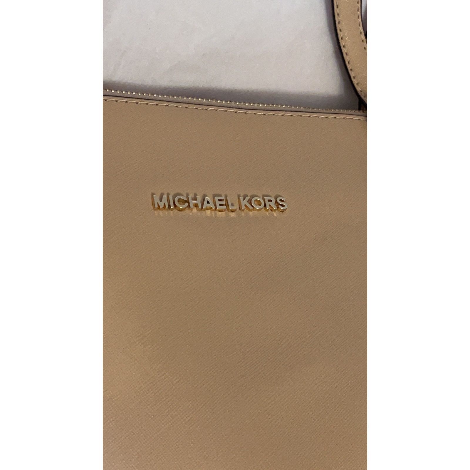 Michael Kors Michael Kors Jet Set Top Zip Tote Beige Large Shoulder Bag Size ONE SIZE - 14 Thumbnail