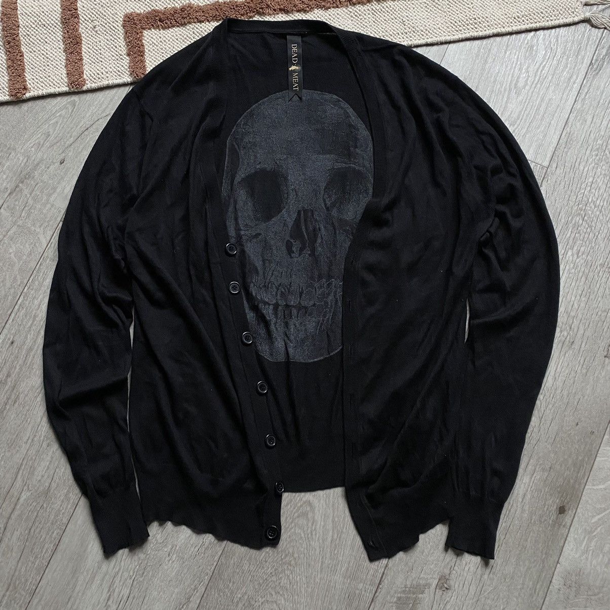 Dead Meat DEAD MEAT ITALY BRAND CASHMERE SKULL PRINT CARDIGAN SWEATER Size US M / EU 48-50 / 2 - 1 Thumbnail