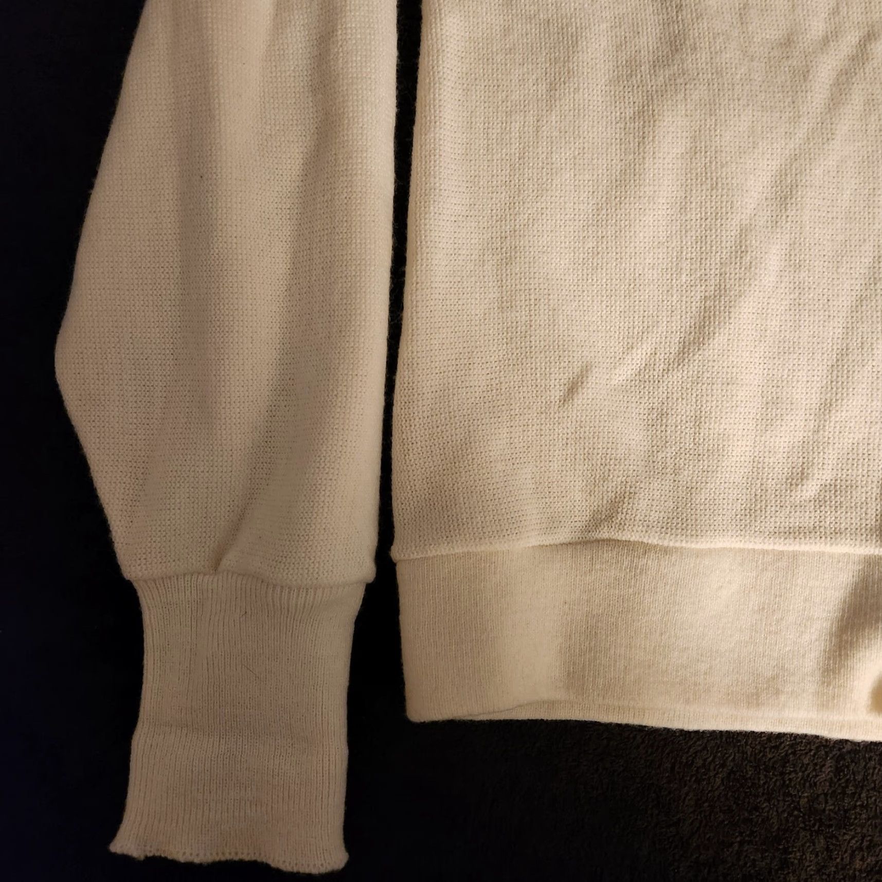 Jantzen VINTAGE Jantzen Cardigan Sweater Knit Mens Large Ivory USA Size US L / EU 52-54 / 3 - 5 Thumbnail