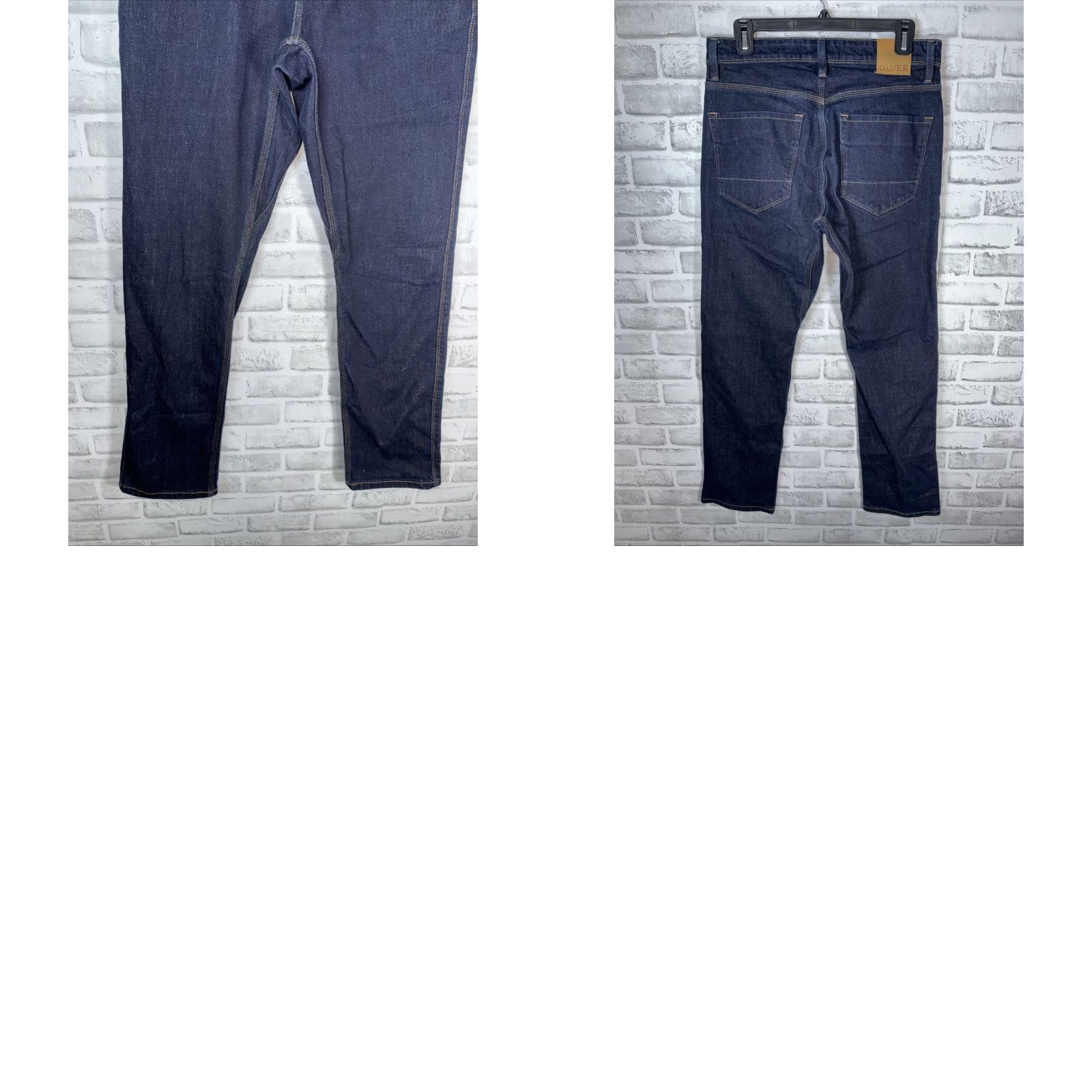 Vintage **DU/ER Jeans Mens Blue Solid Stretch Straight Leg 30 X 32** User: **DU/ER Jeans Mens Blue Solid Stretch Straight Leg 30 X 32** Size US 30 / EU 46 - 8 Thumbnail