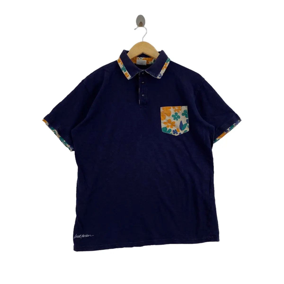 Vintage Vintage LOCAL MOTION HAWAII Flowers Polo Tee Shirt Top Size XL / US 12-14 / IT 48-50 - 1 Thumbnail