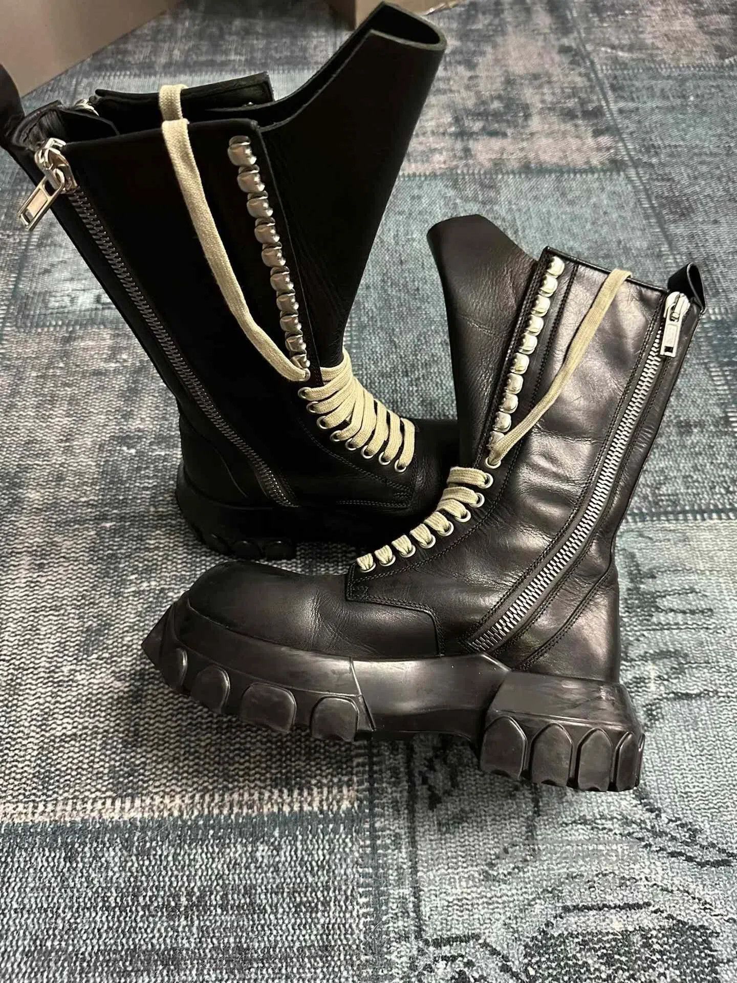 Rick Owens Rick Owens Octopus Strap Combat Boots. Size US 5 / IT 35 - 3 Thumbnail