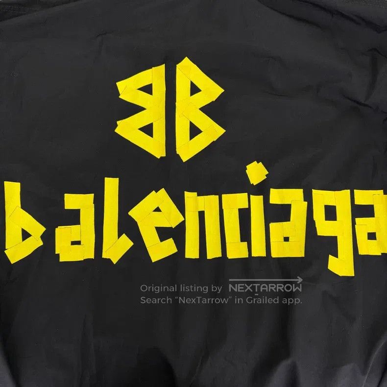 Balenciaga Balenciaga Masking Tape Letter Embroidered High Neck Zip U Size US L / EU 52-54 / 3 - 8 Thumbnail