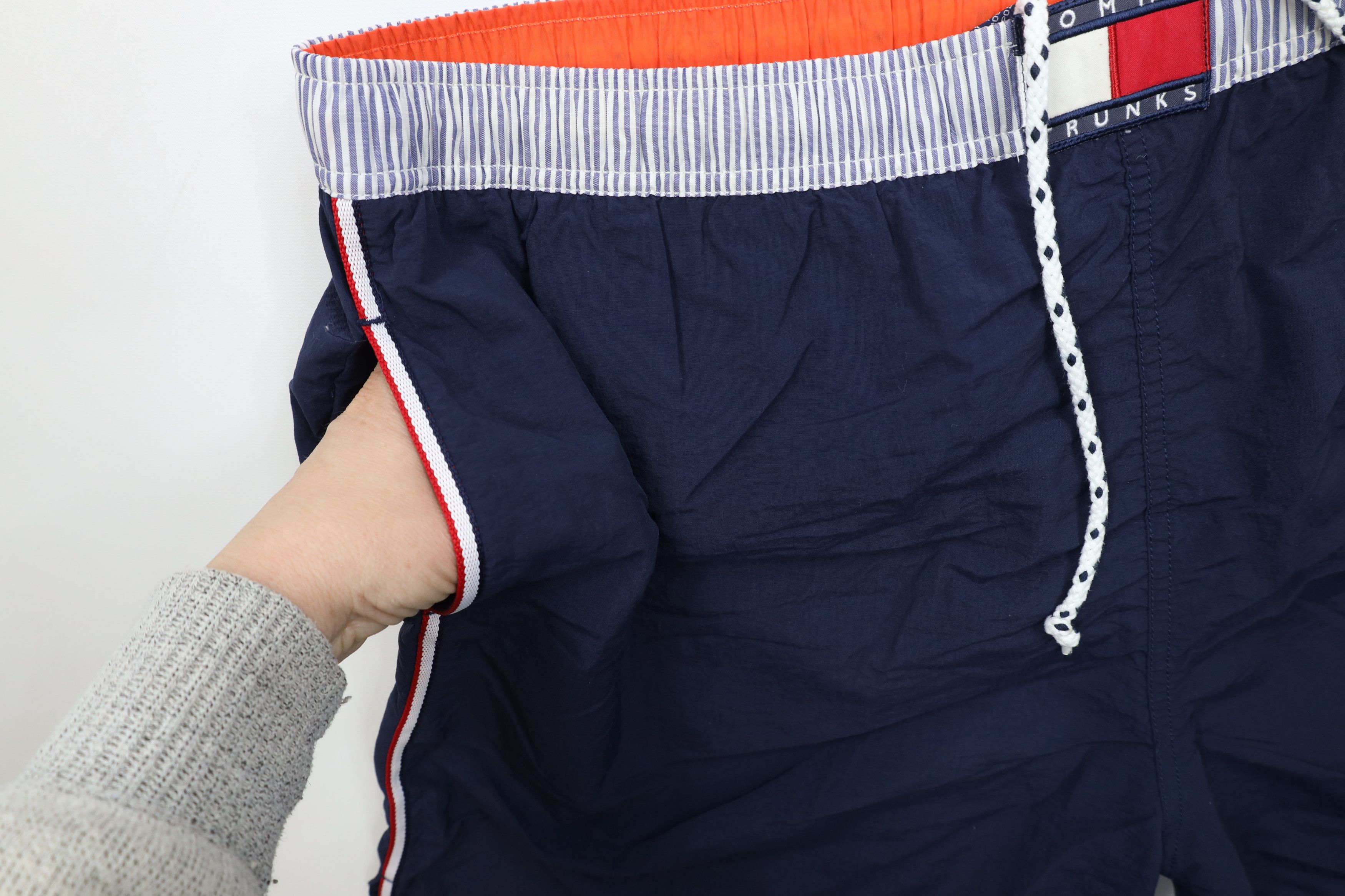 Tommy Hilfiger × Vintage Vintage 90s Tommy Hilfiger Striped Lined Shorts Swim Trunks Size US 36 / EU 52 - 6 Thumbnail